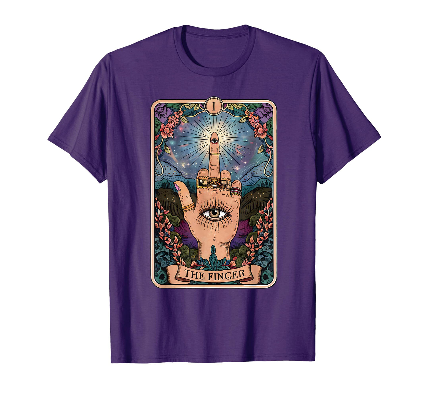 The Finger Funny Tarot Card Sassy Witchy Sarcastic Humor T-Shirt