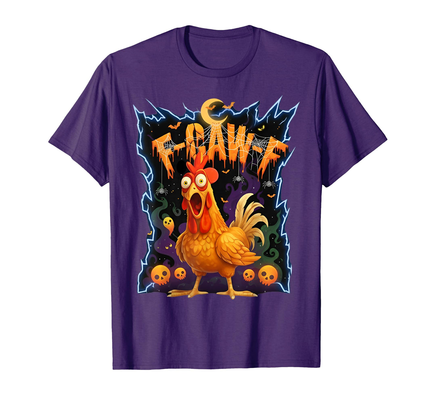 Funny Halloween Chicken F-Caw-F T-Shirt