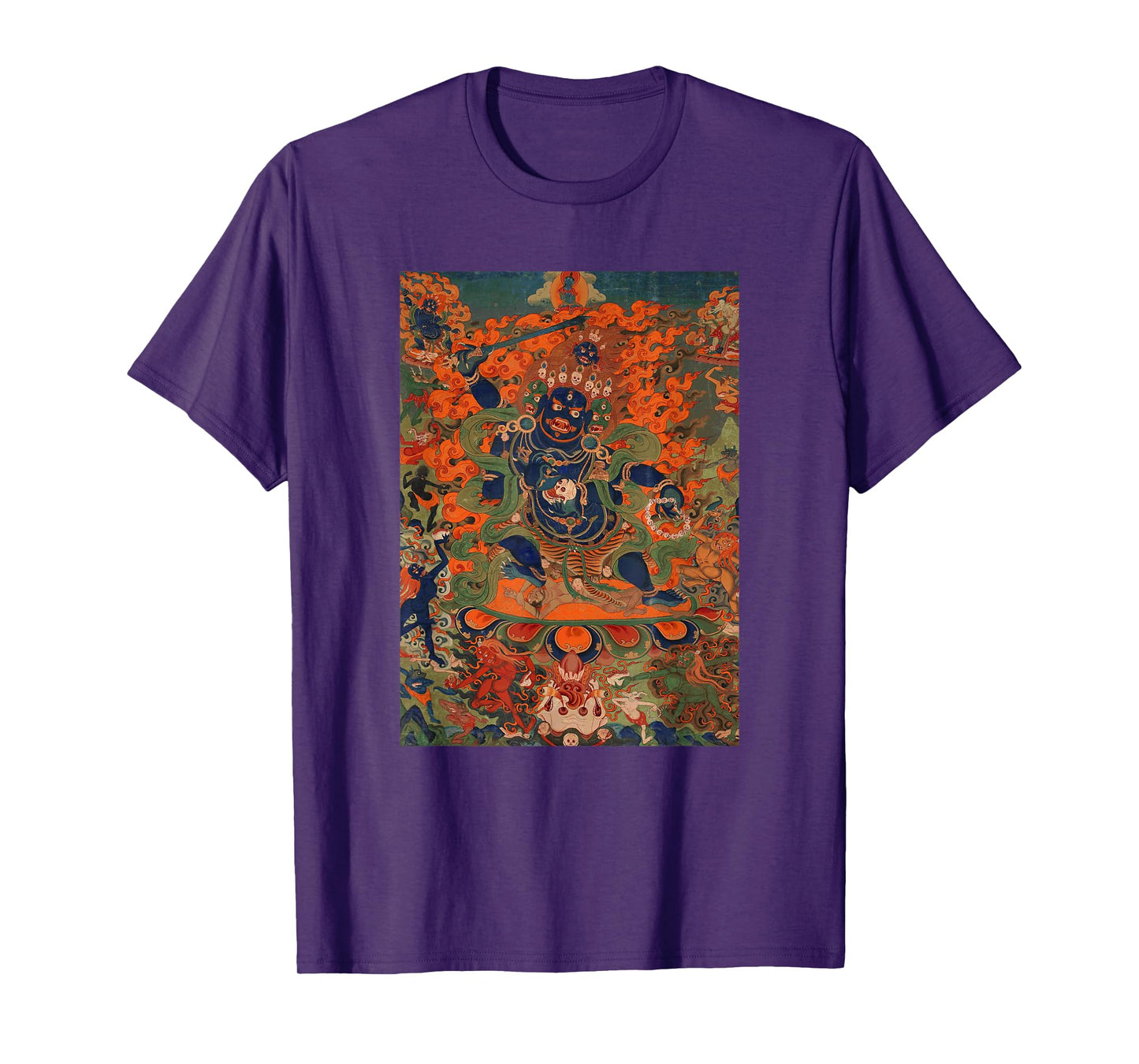 Four Faced Mahakala Tibetan Buddhist Thangka Buddhism T-Shirt