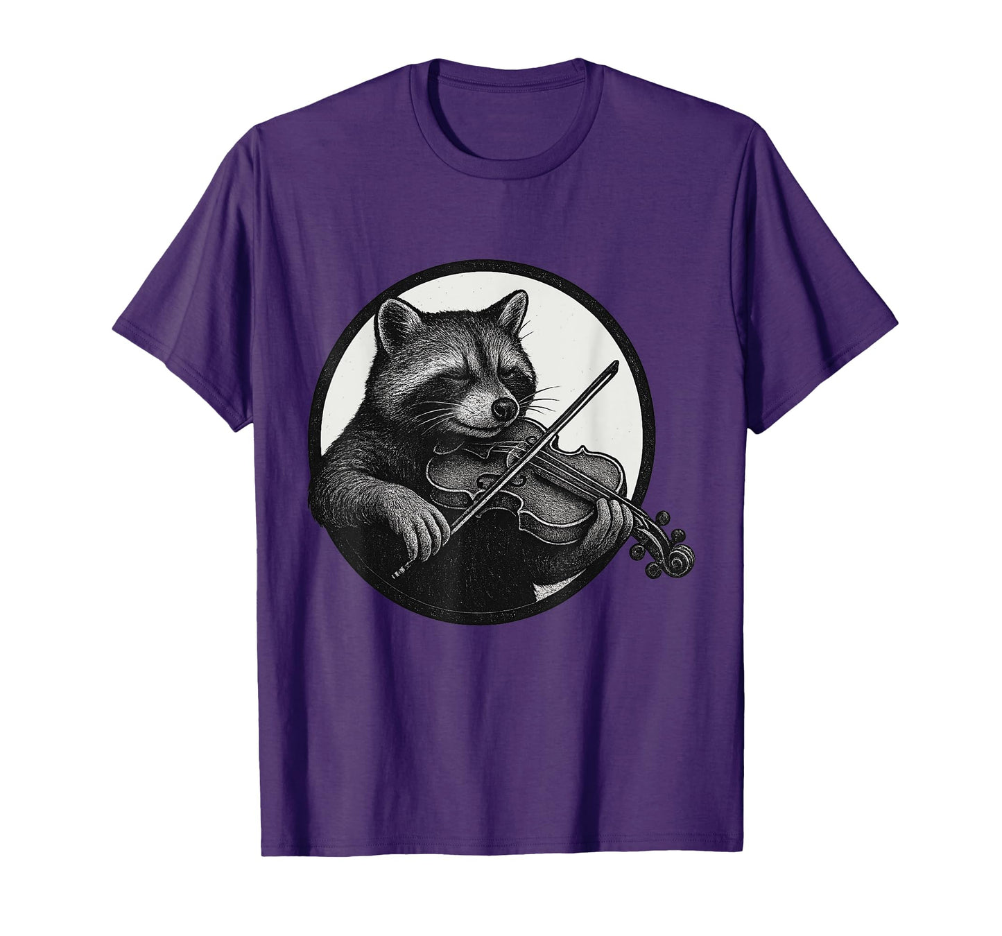 Funny Orchestra Musician Violinist Raccoon Playing Violin T-Shirt