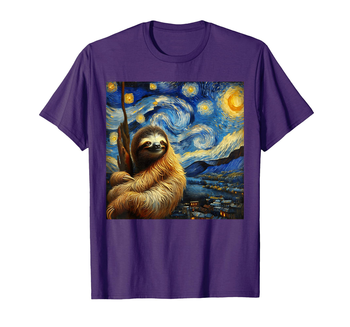 Sloth Starry Night Sloth T-Shirt