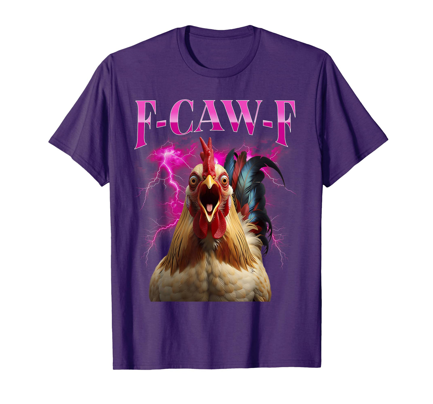 F-Caw-F Black Chicken Funny Bootleg Adult Humor Meme T-Shirt