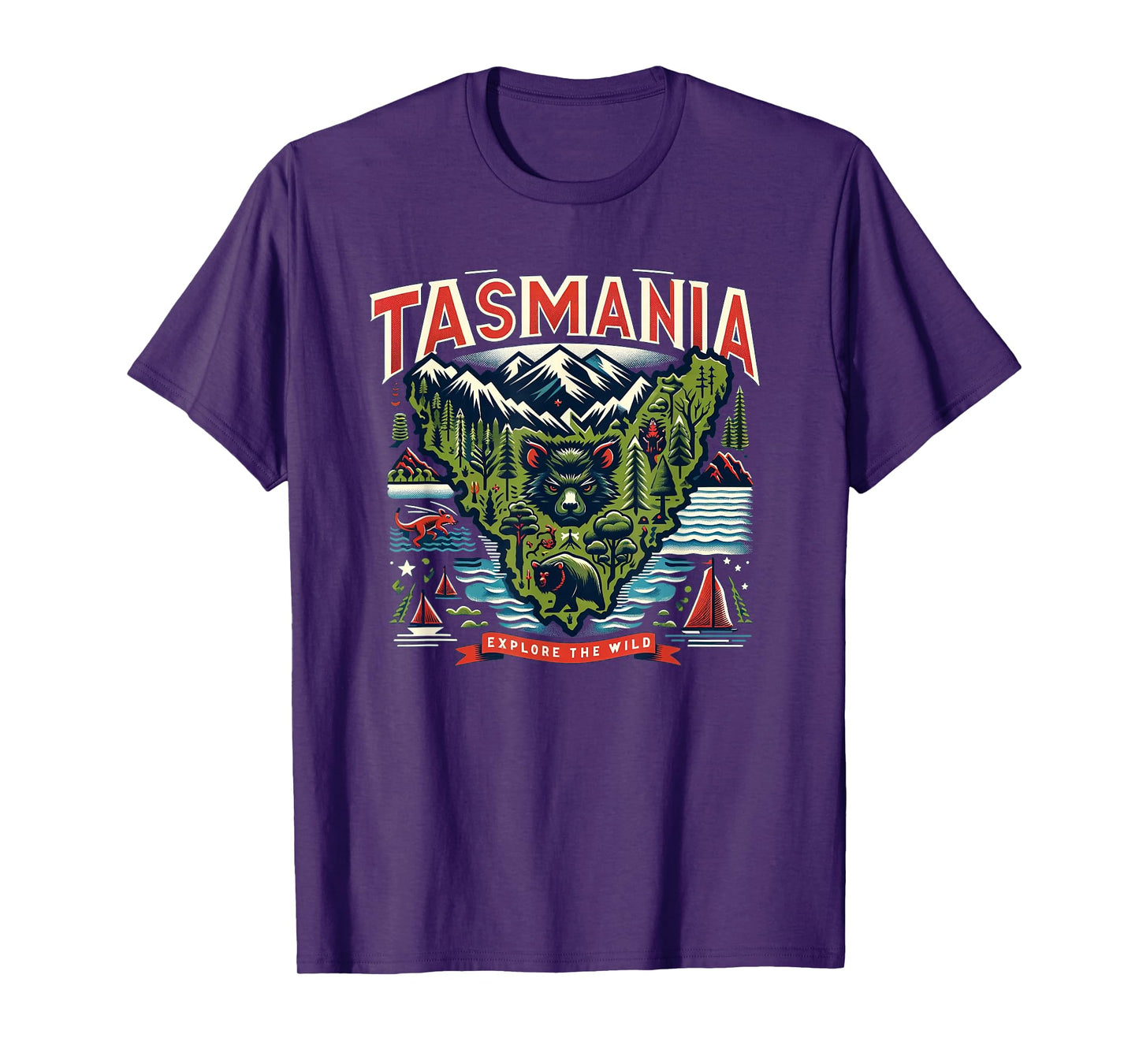 Tasmania Landscape Explore The Wild Travel T-Shirt
