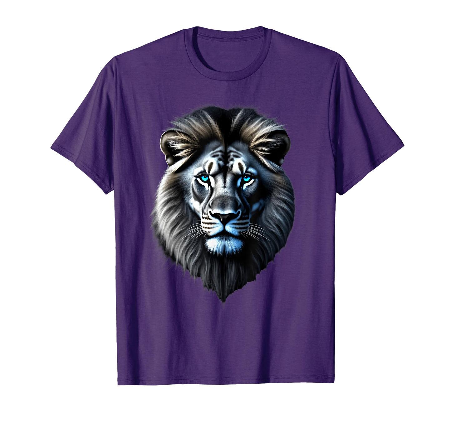 Lion Face with Bright Blue Eyes Lion Lovers T-Shirt