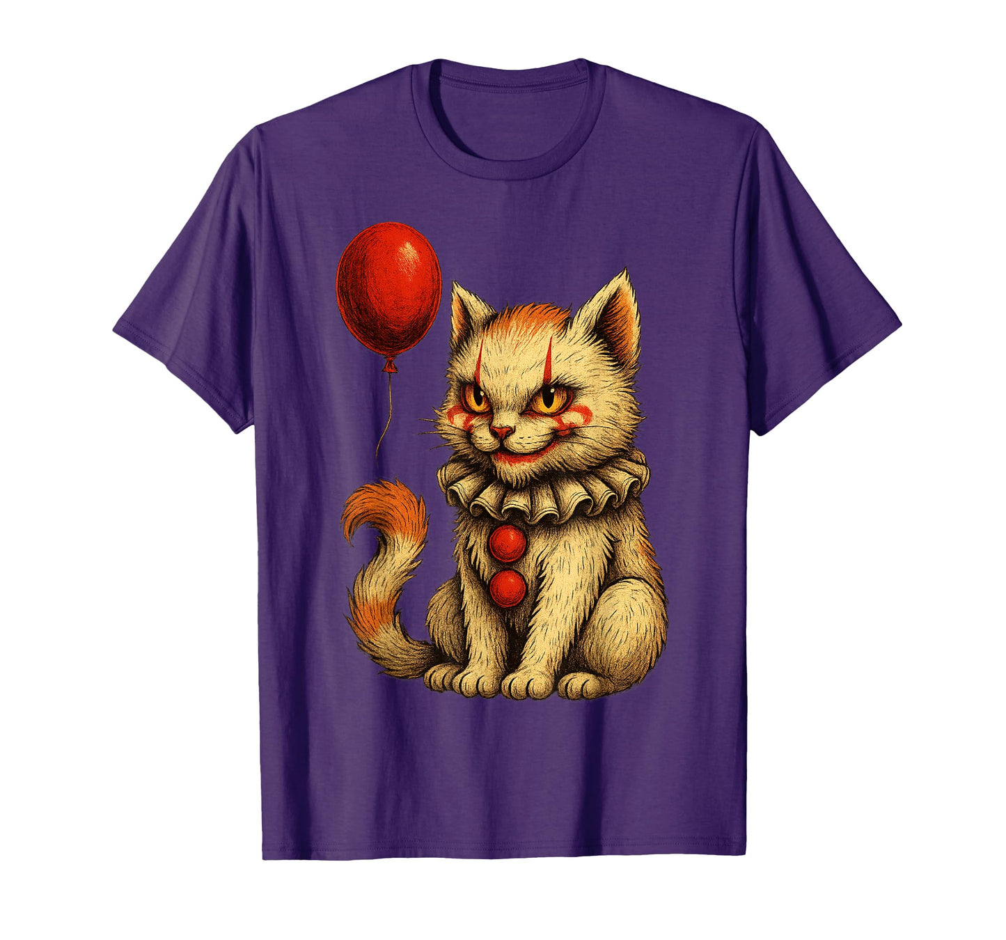 Funny Cat Halloween Floral Spooky Season Funny Fall Vibes T-Shirt