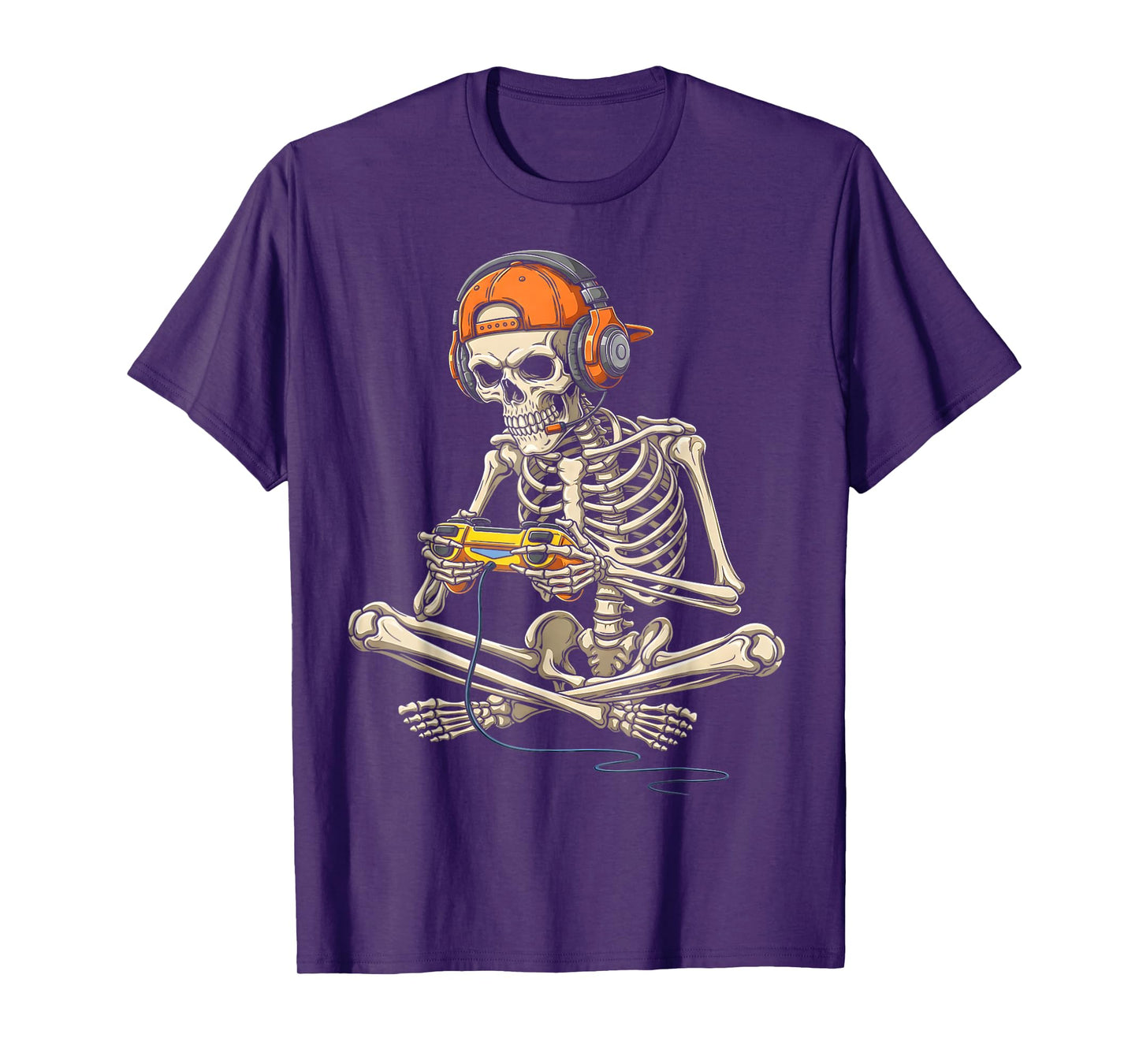 Halloween Skeleton Gamer Video Gaming Funny Gaming Skeleton T-Shirt