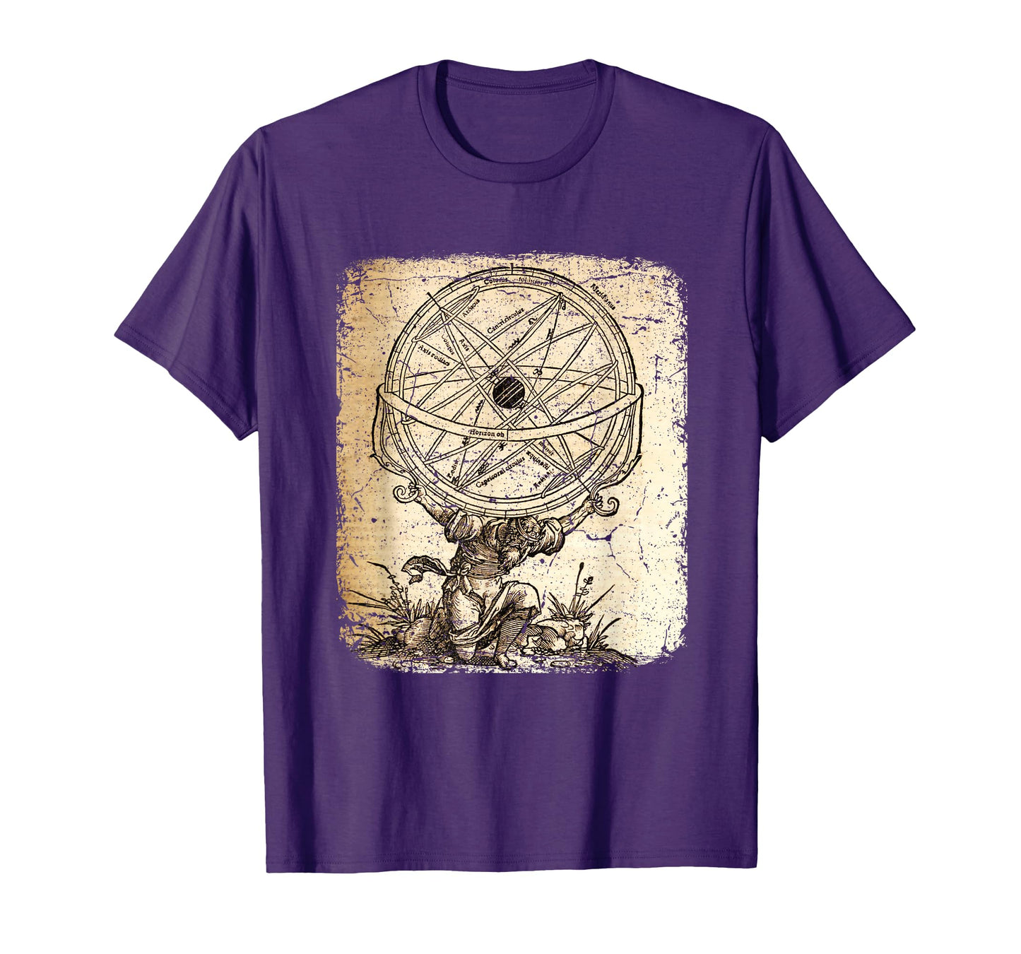 Vintage Atlas Greek God mythology Titan God History Art T-Shirt