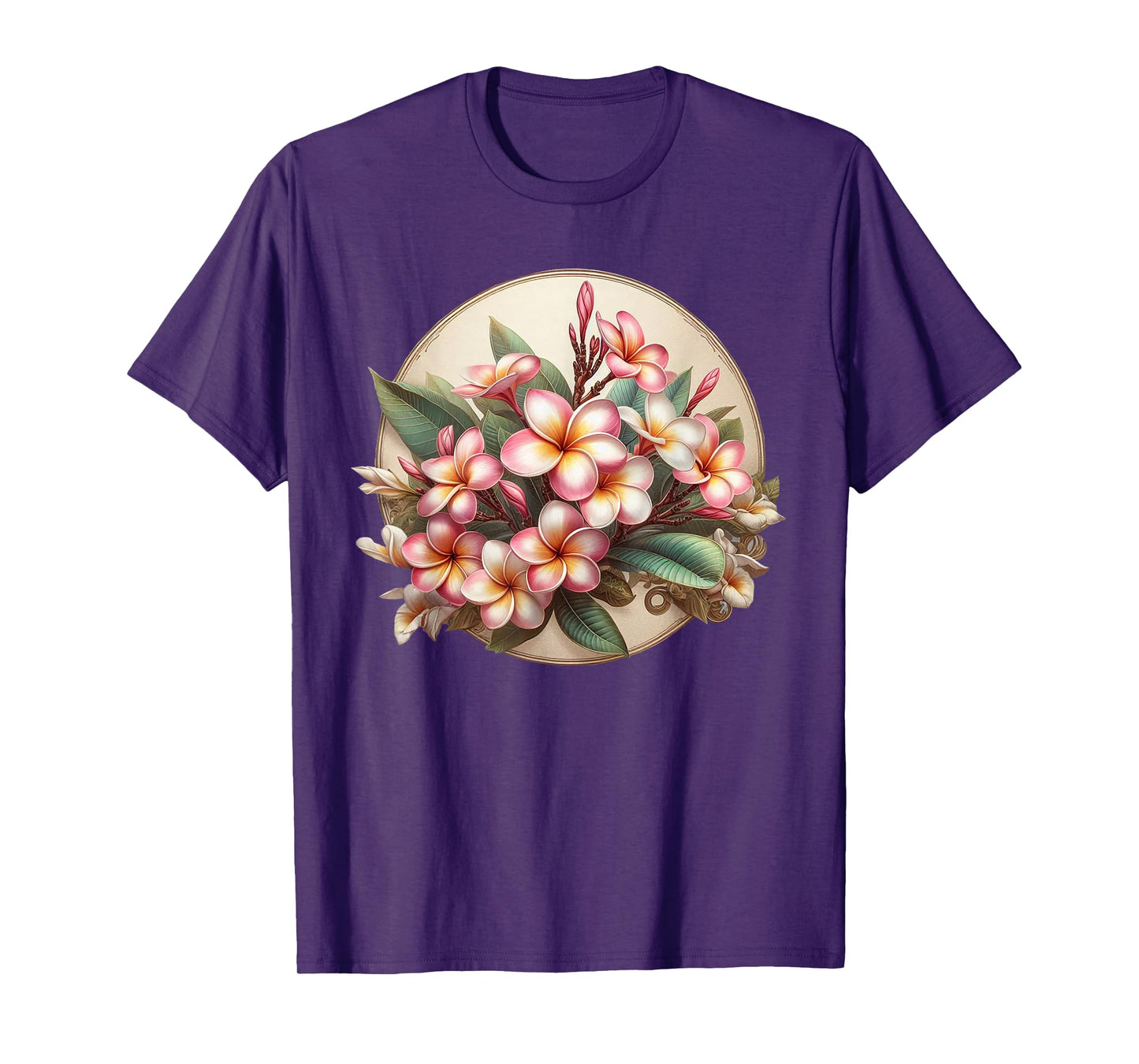 Vintage Plumeria Pink Floral Tropical Bloom Summer T-Shirt