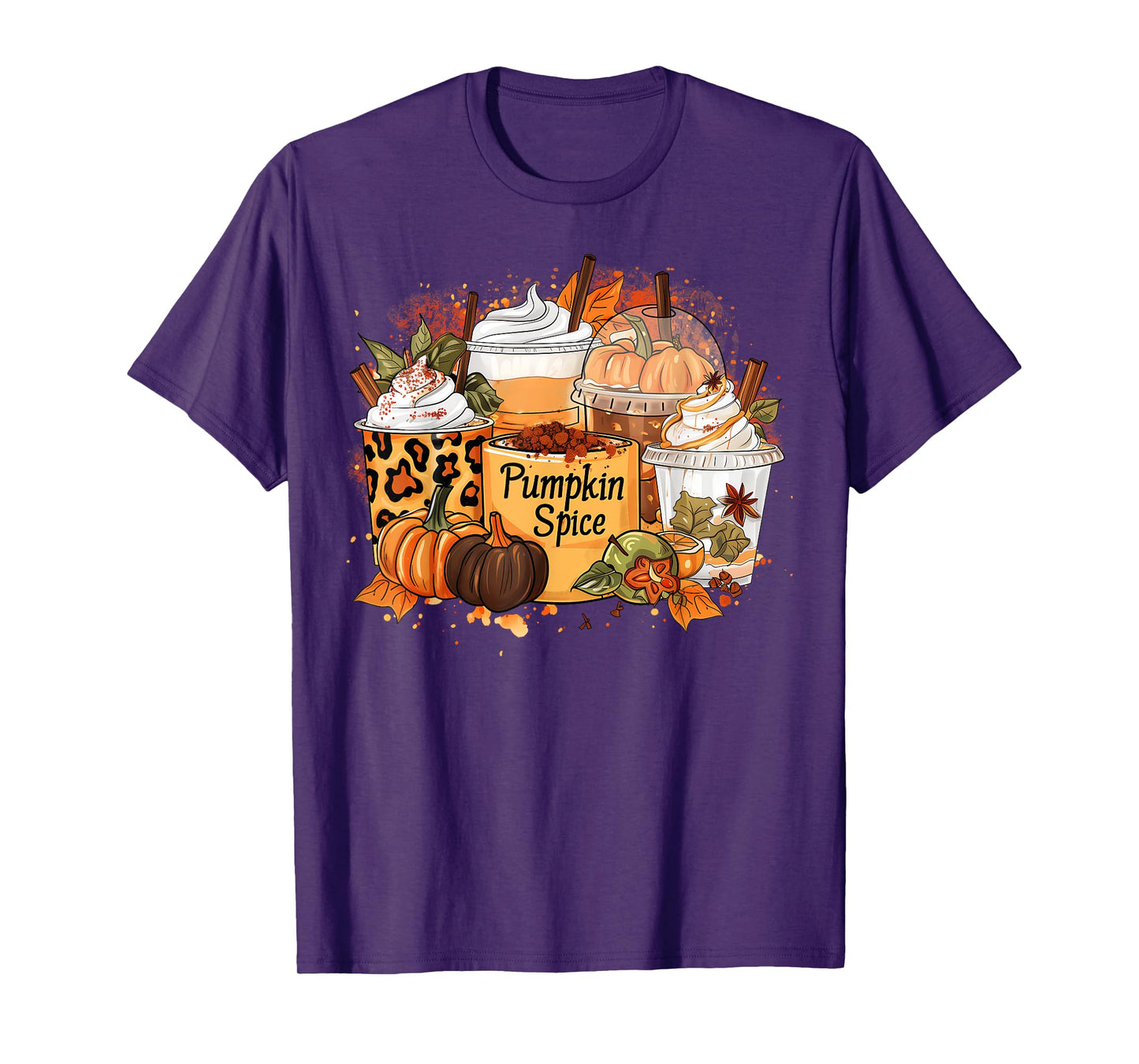 Pumpkin Spice Season Latte Coffee Lover Fall Thanksgiving T-Shirt
