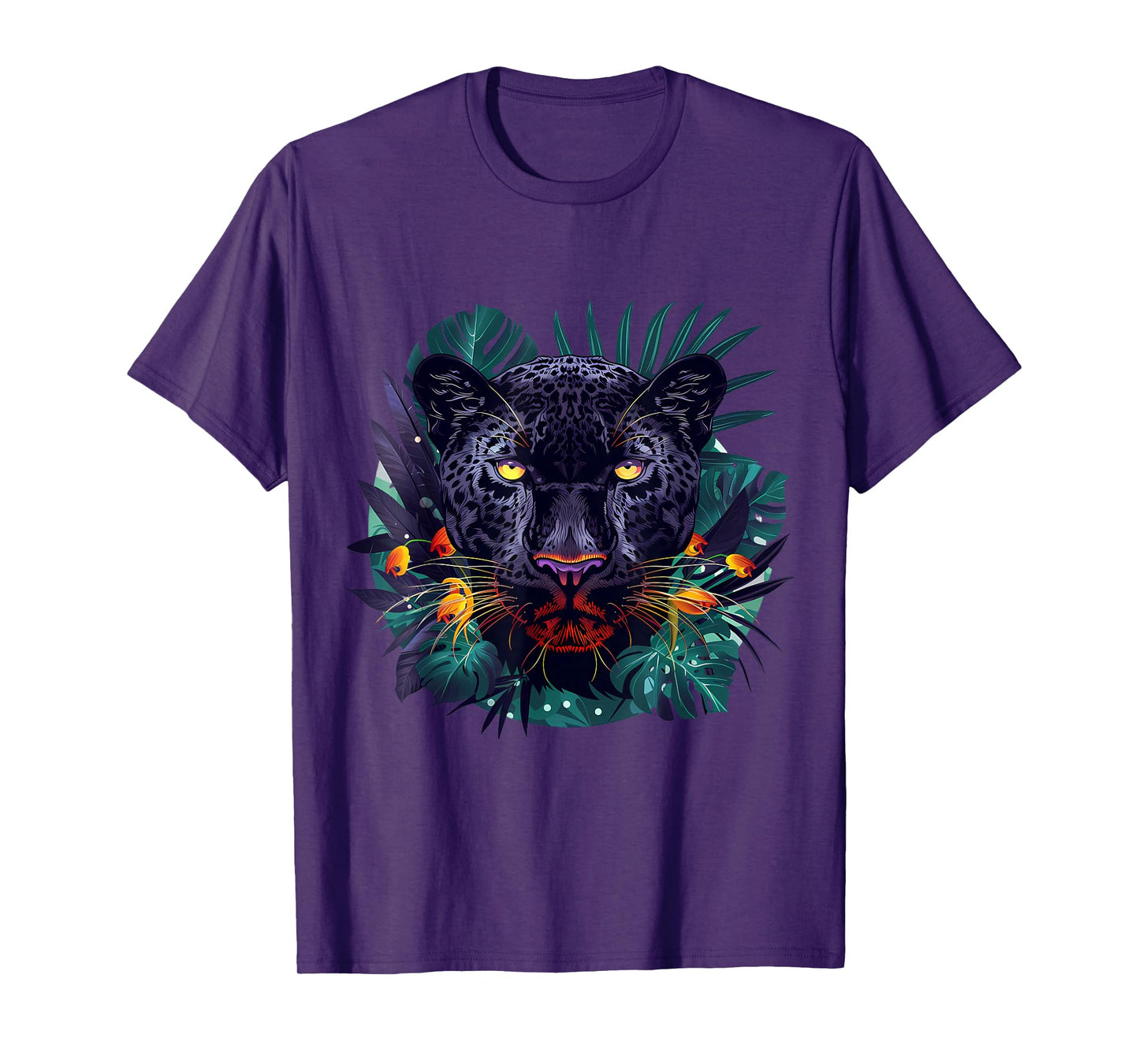 Panther Drawing Panther Lover Portrait Nature Artwork T-Shirt