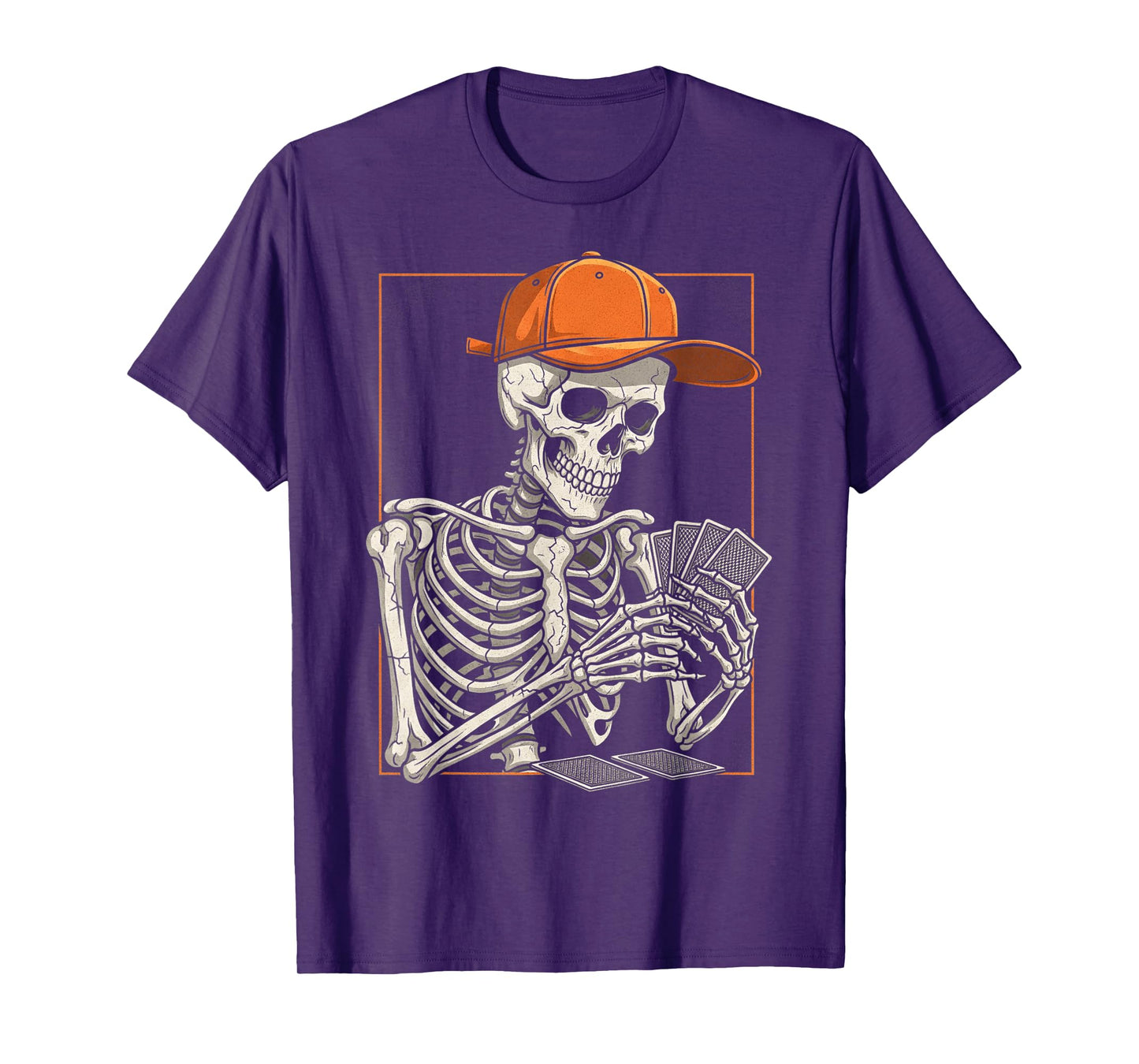 Skeleton Poker Halloween Funny Spooky Skeleton Card Games T-Shirt
