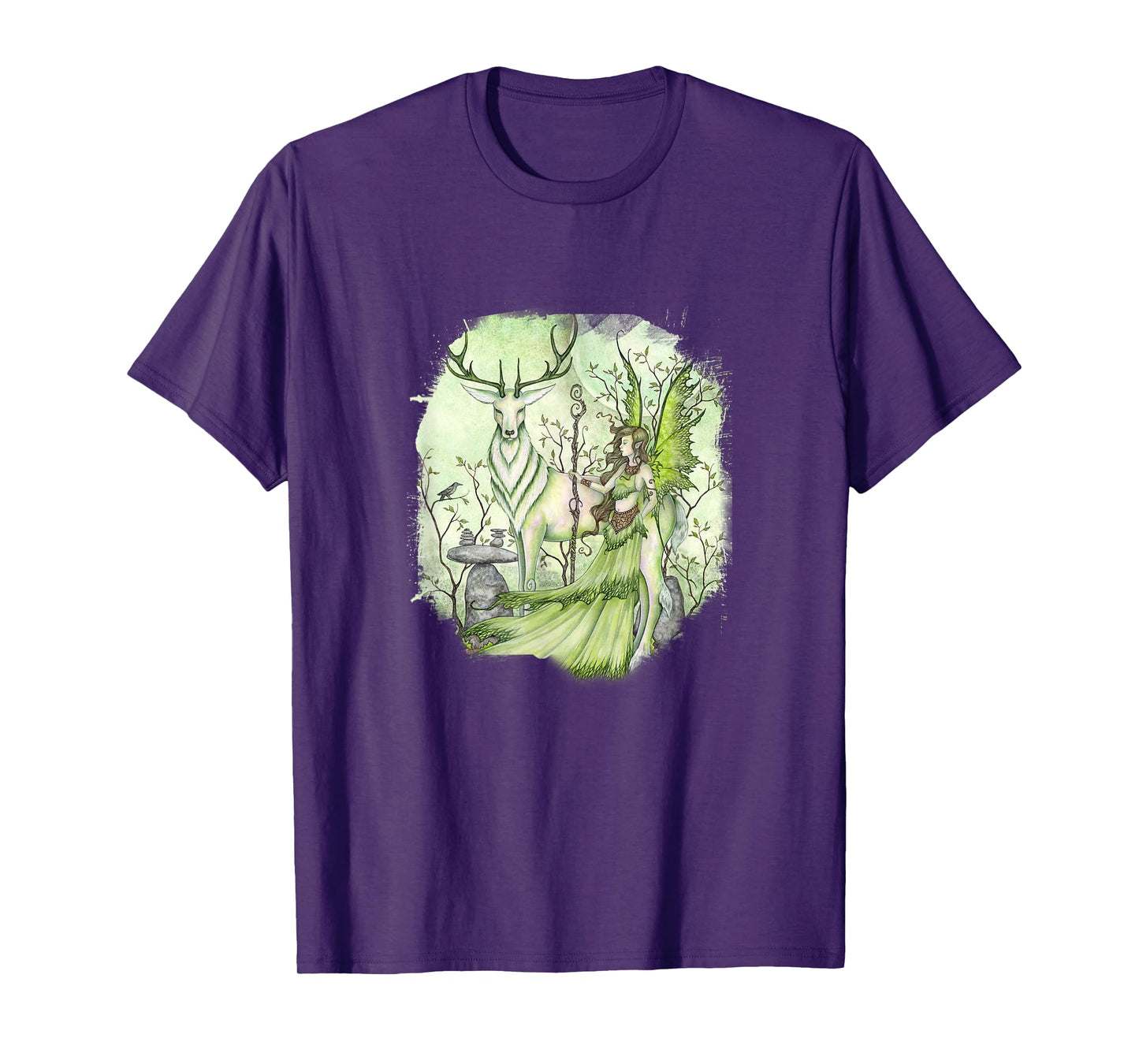 Amy Brown Art, Guardian Fairy Faery Reindeer T-Shirt