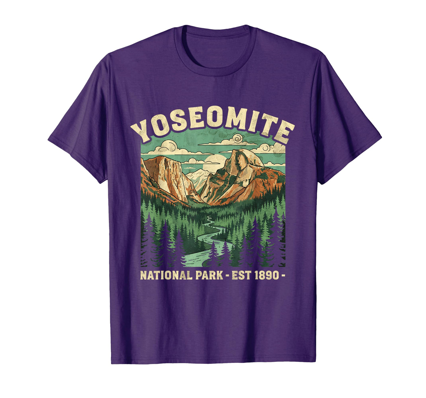 Yosemite National Park USA Hiking Souvenir Adventure Outdoor T-Shirt
