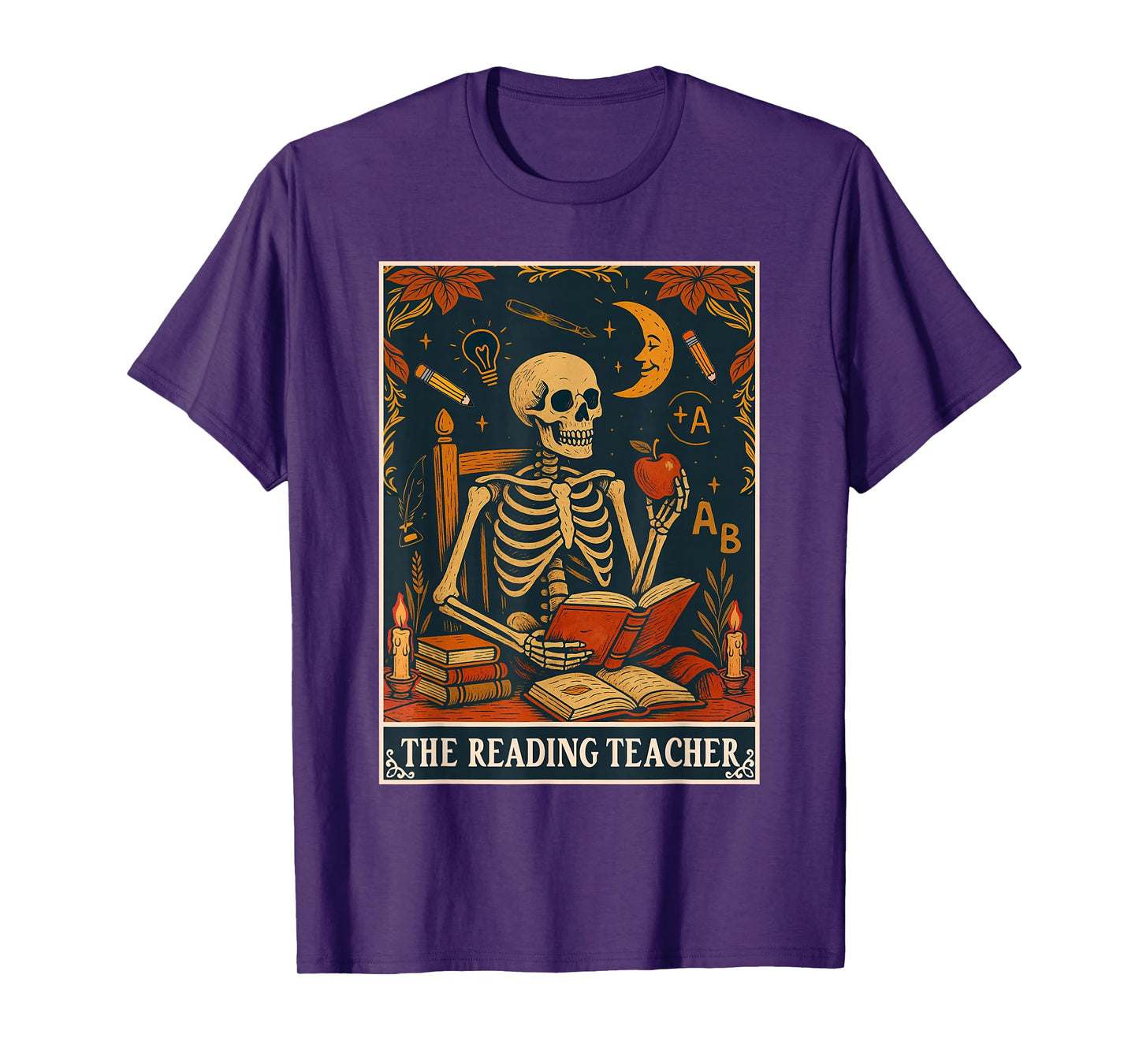 The Reading Teacher Tarot Card Science of Reading Literacy T-Shirt