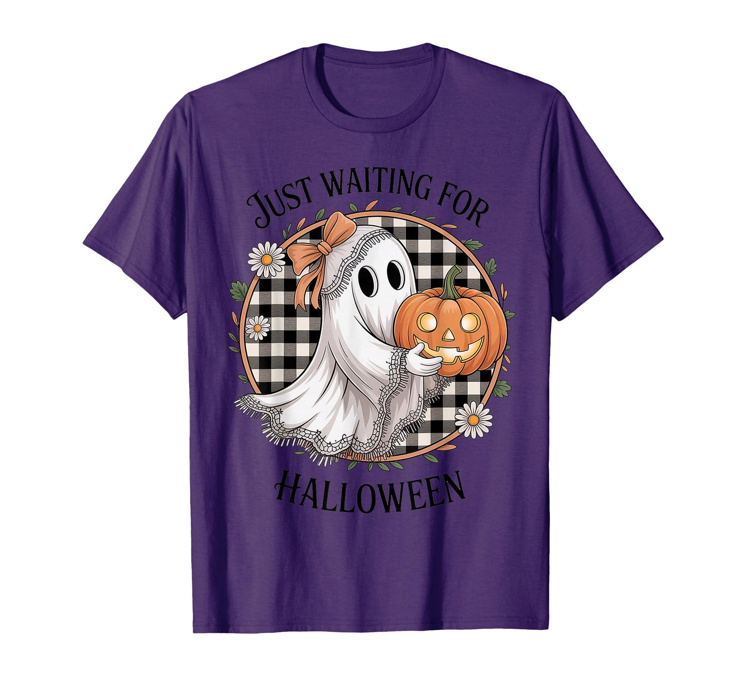 Skeleton Spooky Vibe Summer Funny just Waiting for Halloween T-Shirt