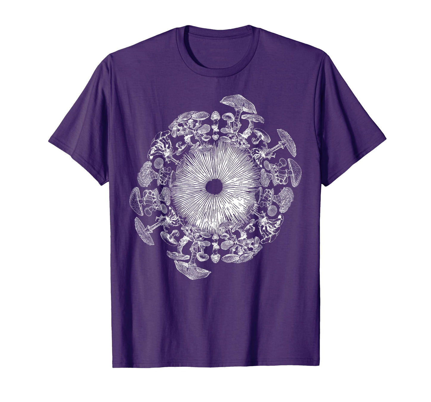 Mushroom Iris Mycology Foraging Mycologist Spore Print T-Shirt