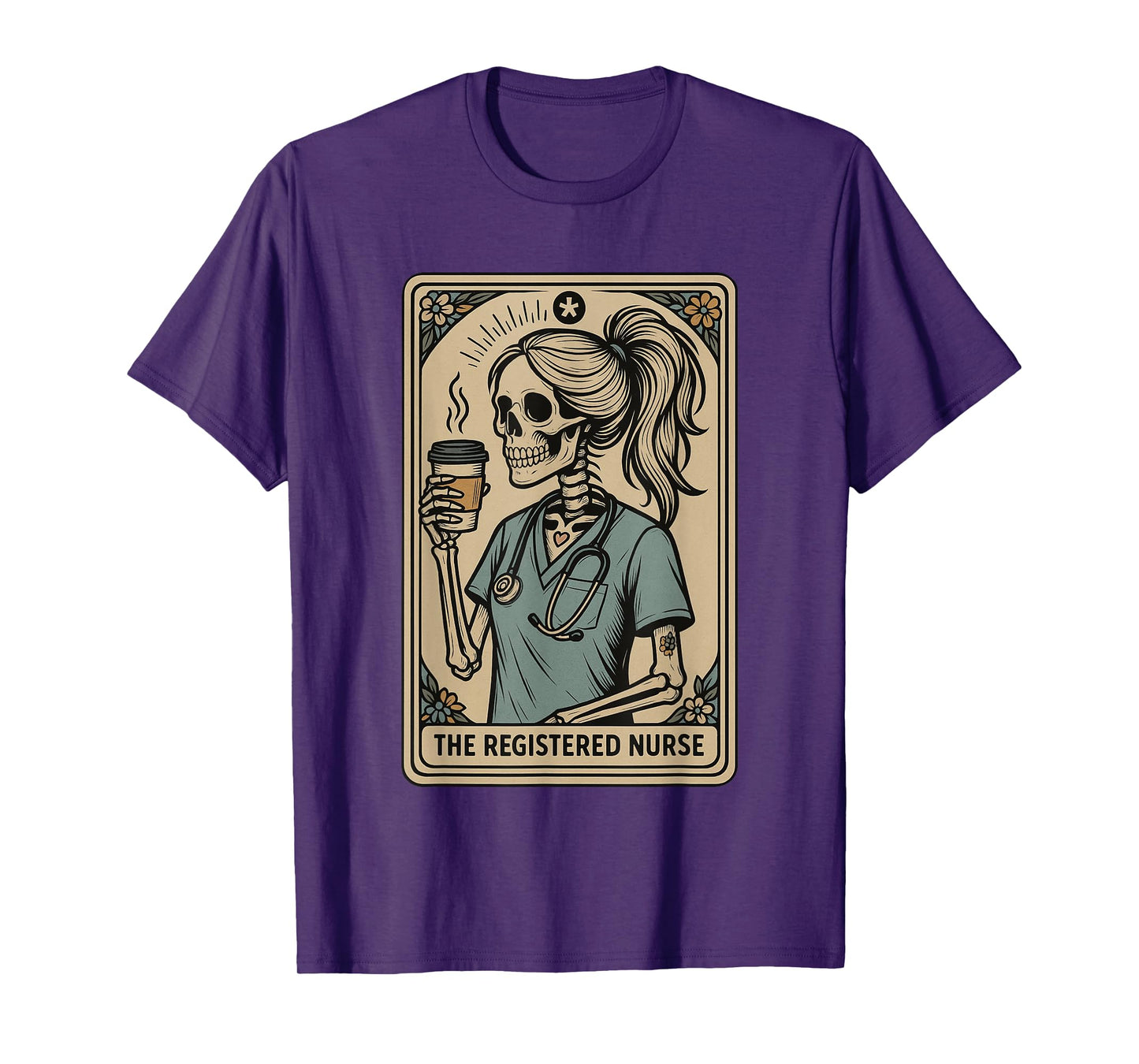 Registered Nurse Tarot Card Skeleton Rn Registered Nurse T-Shirt