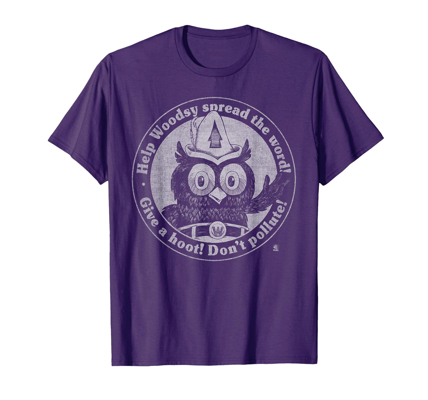 Woodsy Owl Give a Hoot Don't Pollute Faded Vintage T-Shirt
