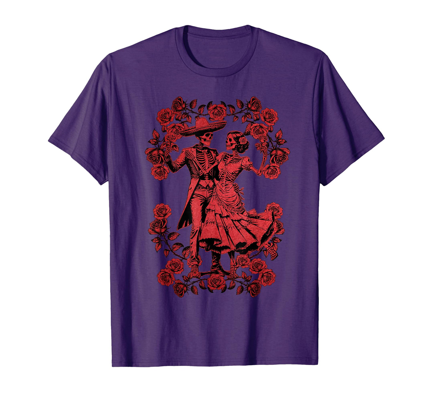 Halloween Skeleton Dancing Dia de Los Muertos Day of Dead T-Shirt