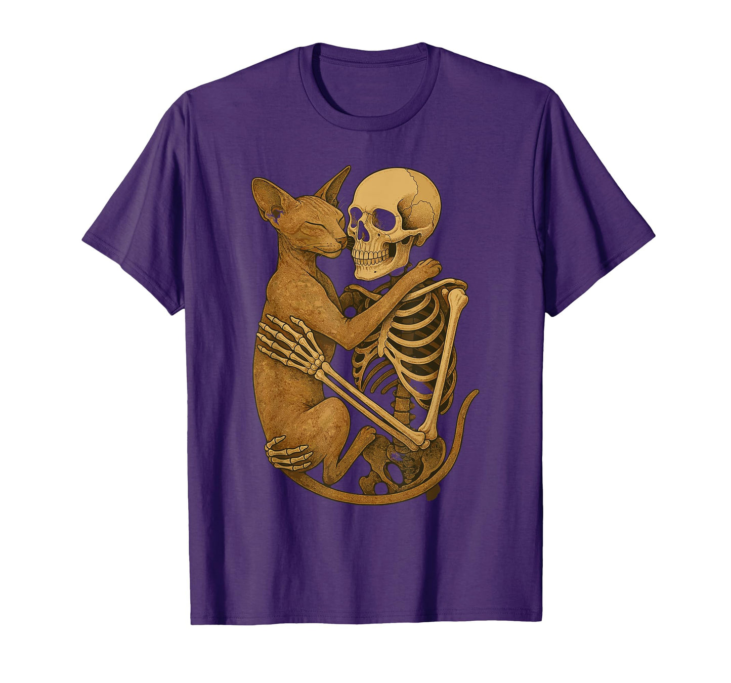 Skeleton Hugging Oriental Shorthair T-Shirt