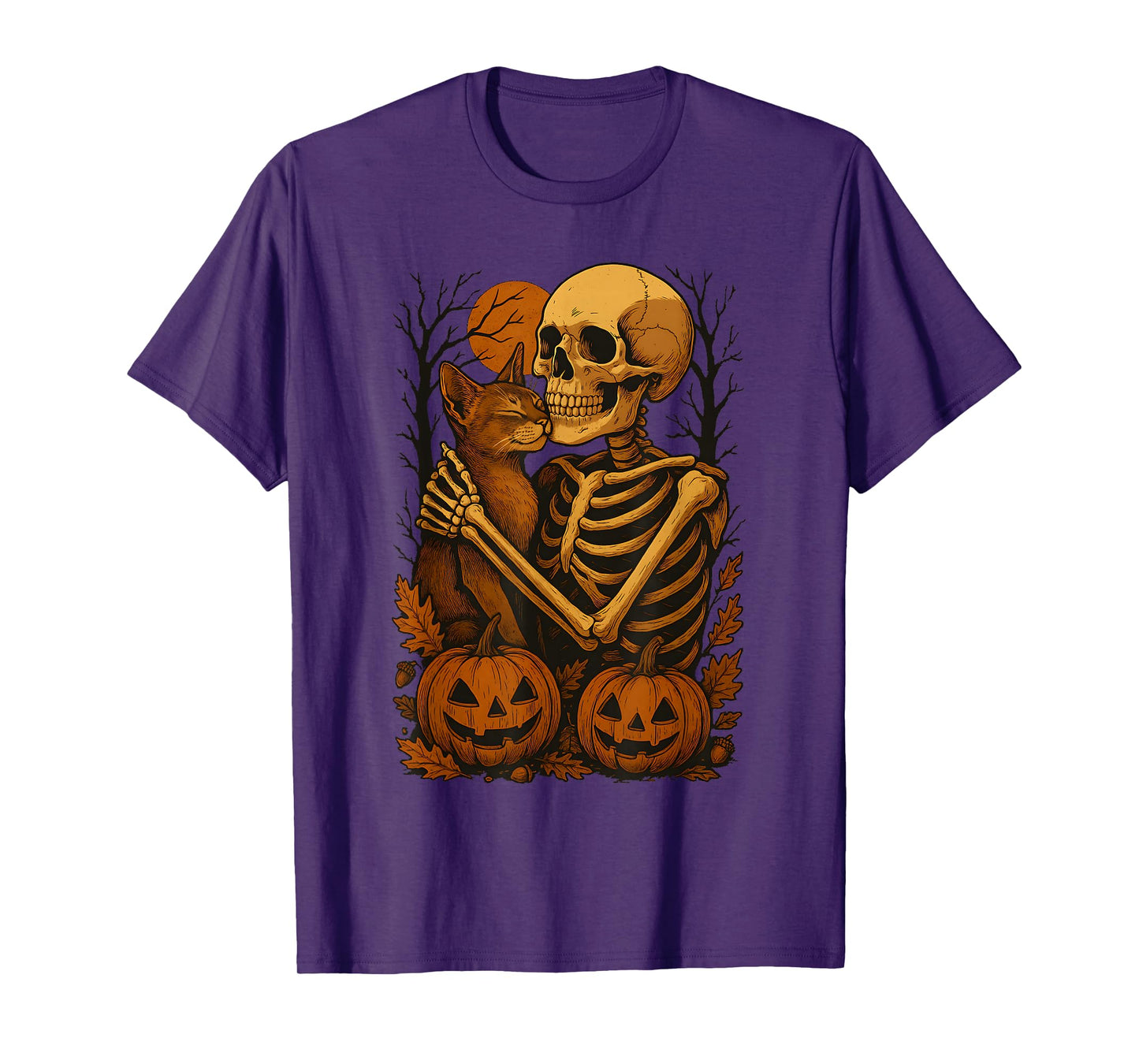 Skeleton Hugging Abyssinian T-Shirt