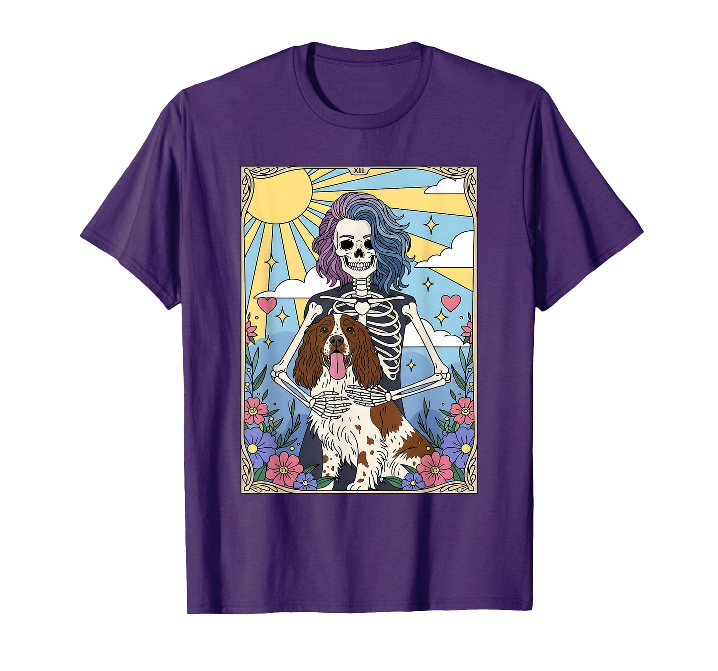 English Springer Spaniel Dog Tarot Card Halloween Costume T-Shirt