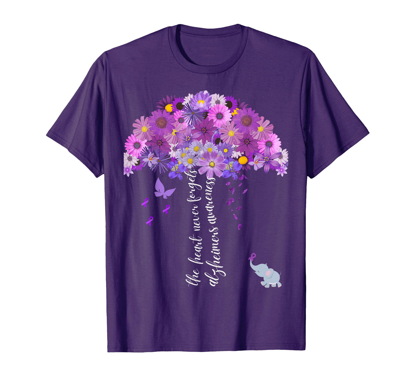 The Heart Never Forgets Dementia Alzheimer's Awareness T-Shirt