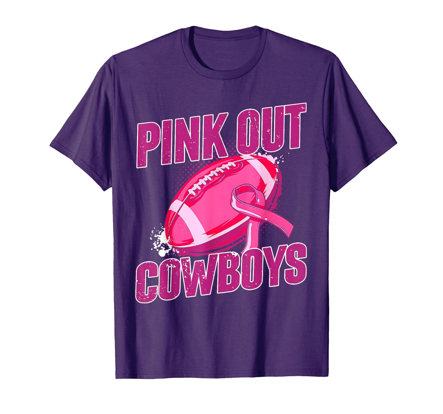 Cowboys Pink Out Football Tackle Breast Cancer T-Shirt