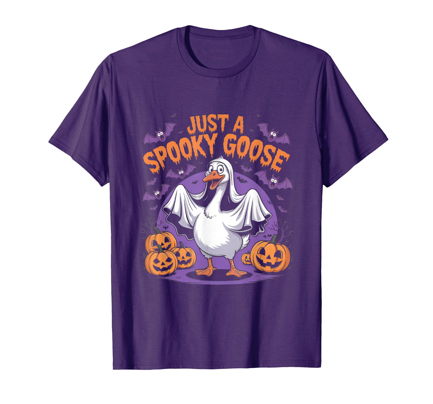 Just A Spooky Goose Halloween Silly Goose Funny Halloween T-Shirt