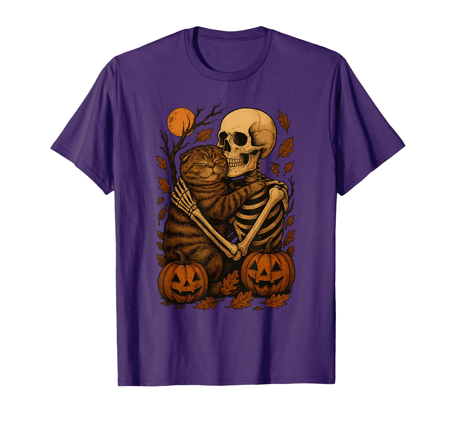Skeleton Hugging Scottish Fold T-Shirt