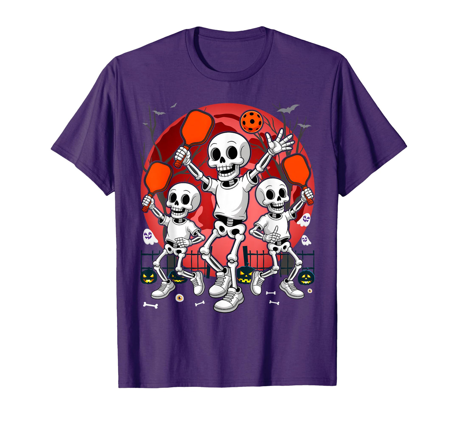 Halloween Pickleball Skeleton T-Shirt