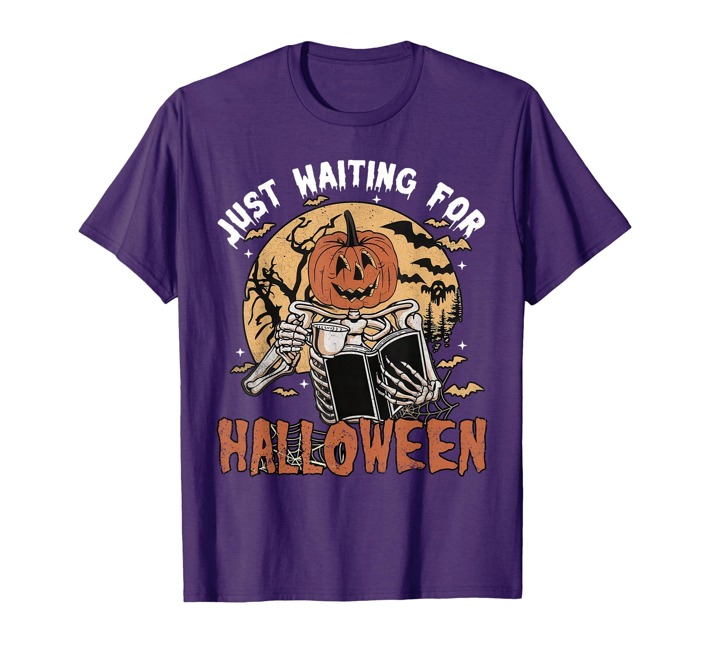 Retro Halloween Pumpkin Skeleton Costume for Men Women Kids T-Shirt