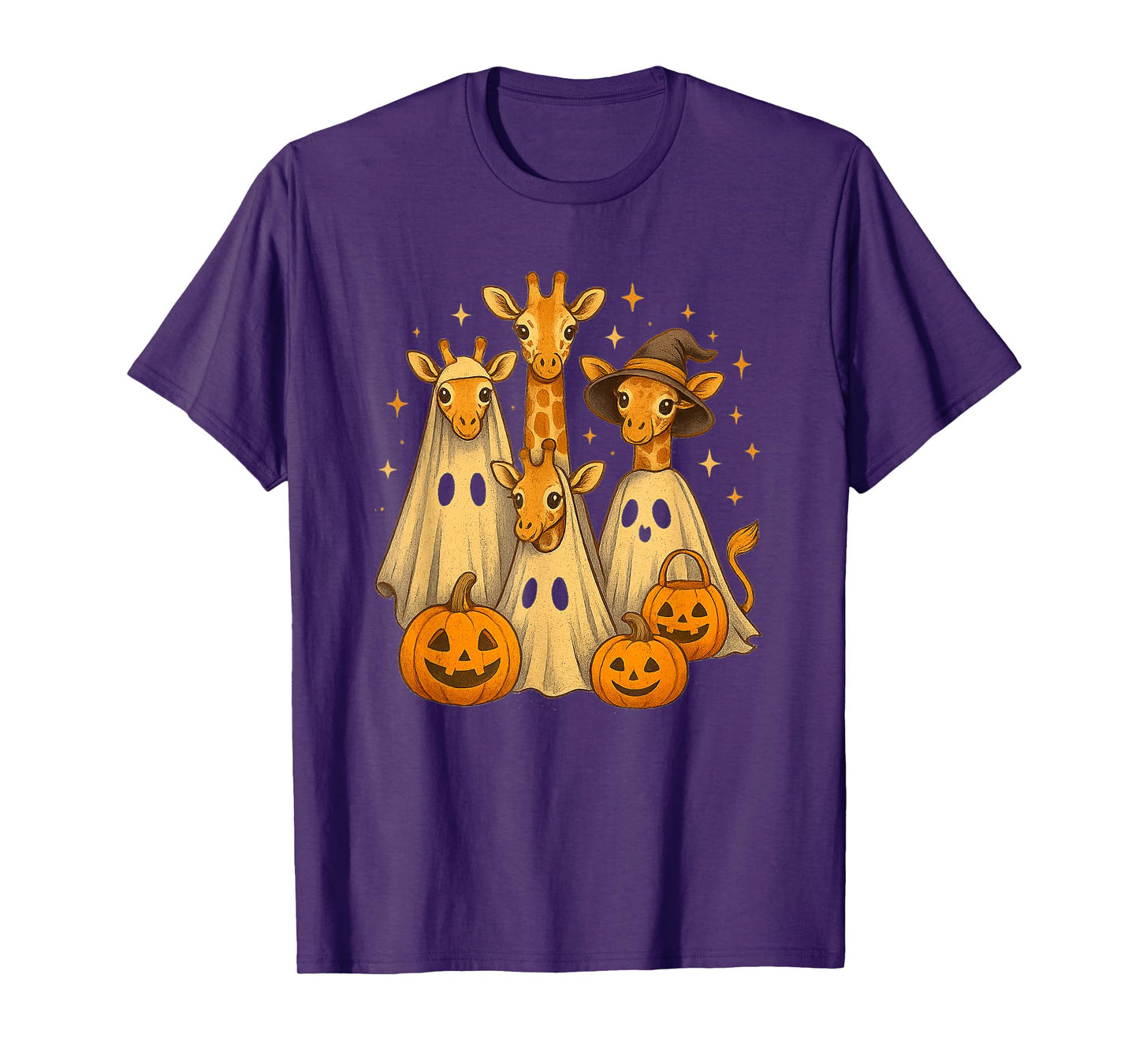 Spooky Ghost Giraffe Halloween Funny African Animal Lover T-Shirt
