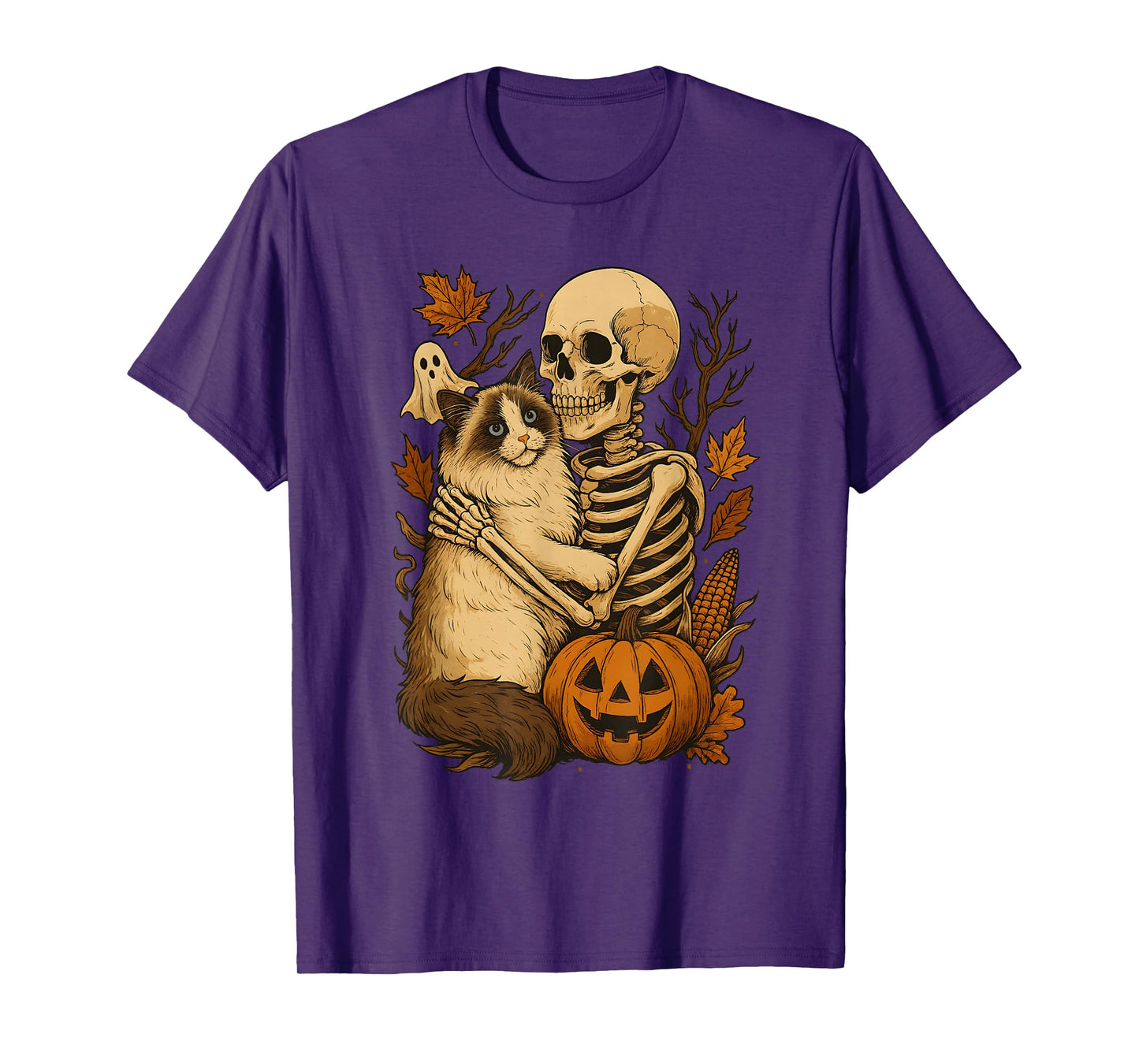 Skeleton Hugging Ragdoll T-Shirt