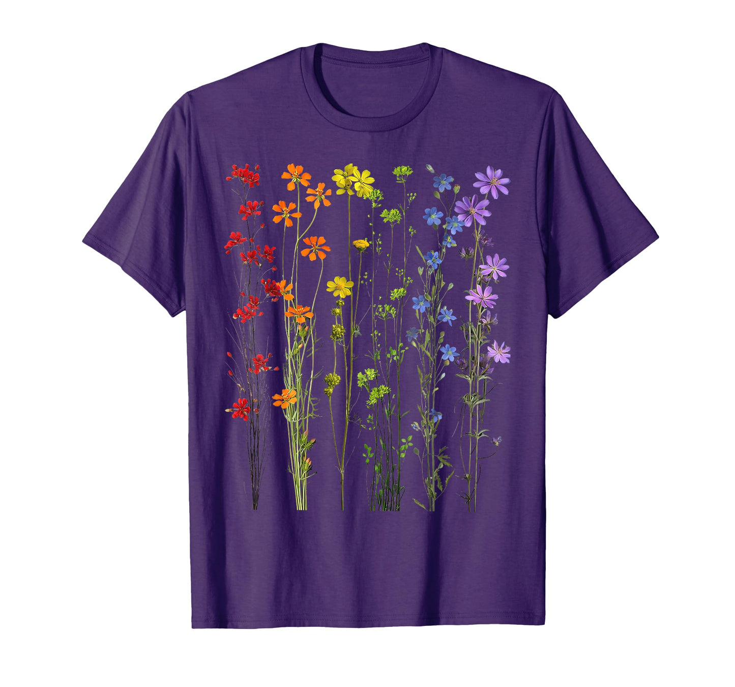 Subtle Wildflowers LGBTQ Month Rainbow Flowers Gay Pride T-Shirt