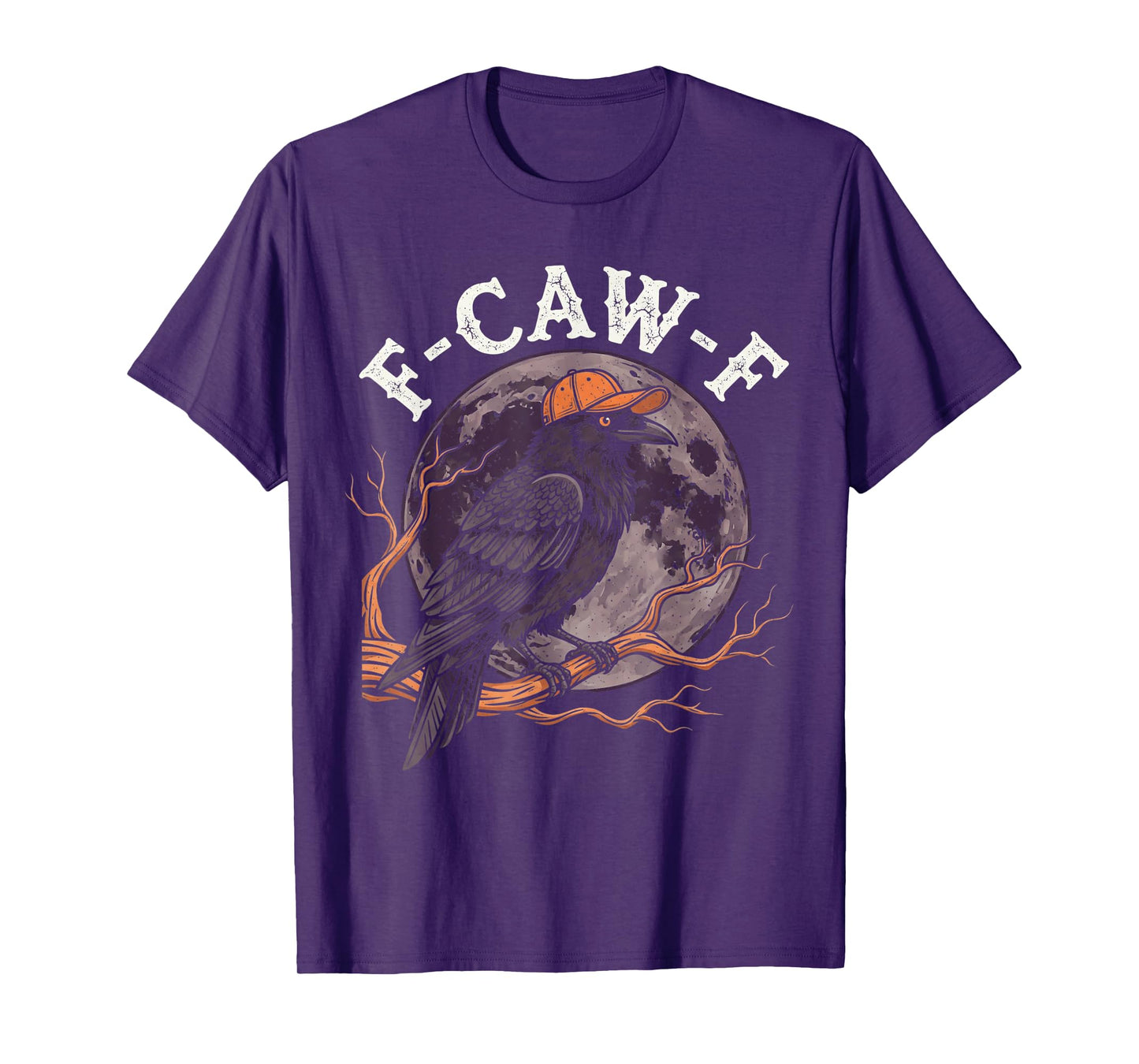 Funny F-Caw-F Black Bird Crow Gothic Halloween Men Women T-Shirt