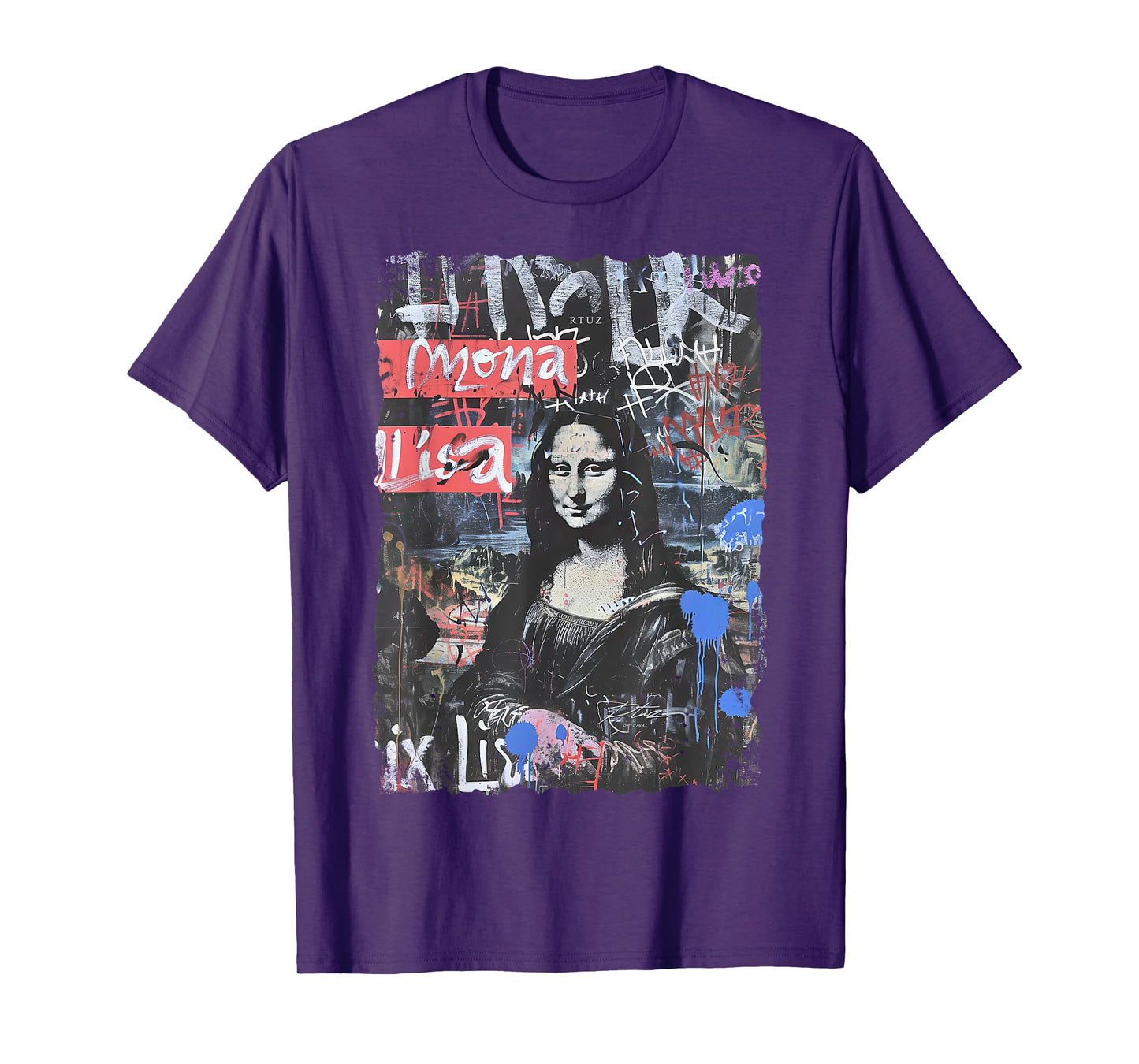 Abstract Graffiti Art Leonardo Da Vinci Art Mona Lisa T-Shirt