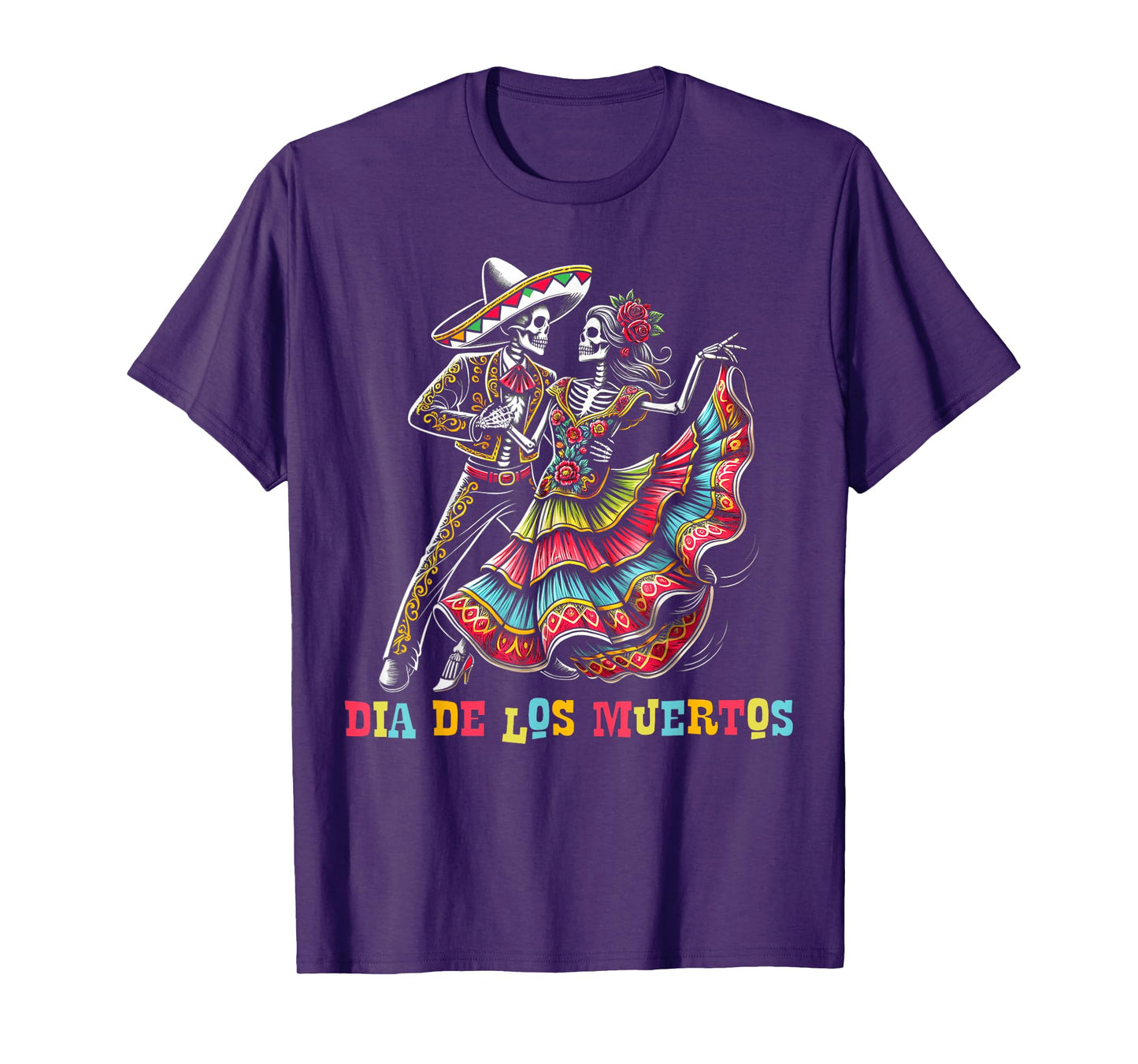 Day of The Dead Dancing Skeleton Couple Gift T-Shirt