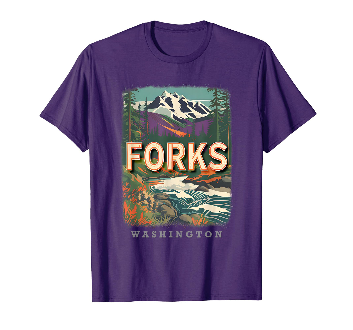 Forks Washington WA Outdoor Adventures SD115 T-Shirt