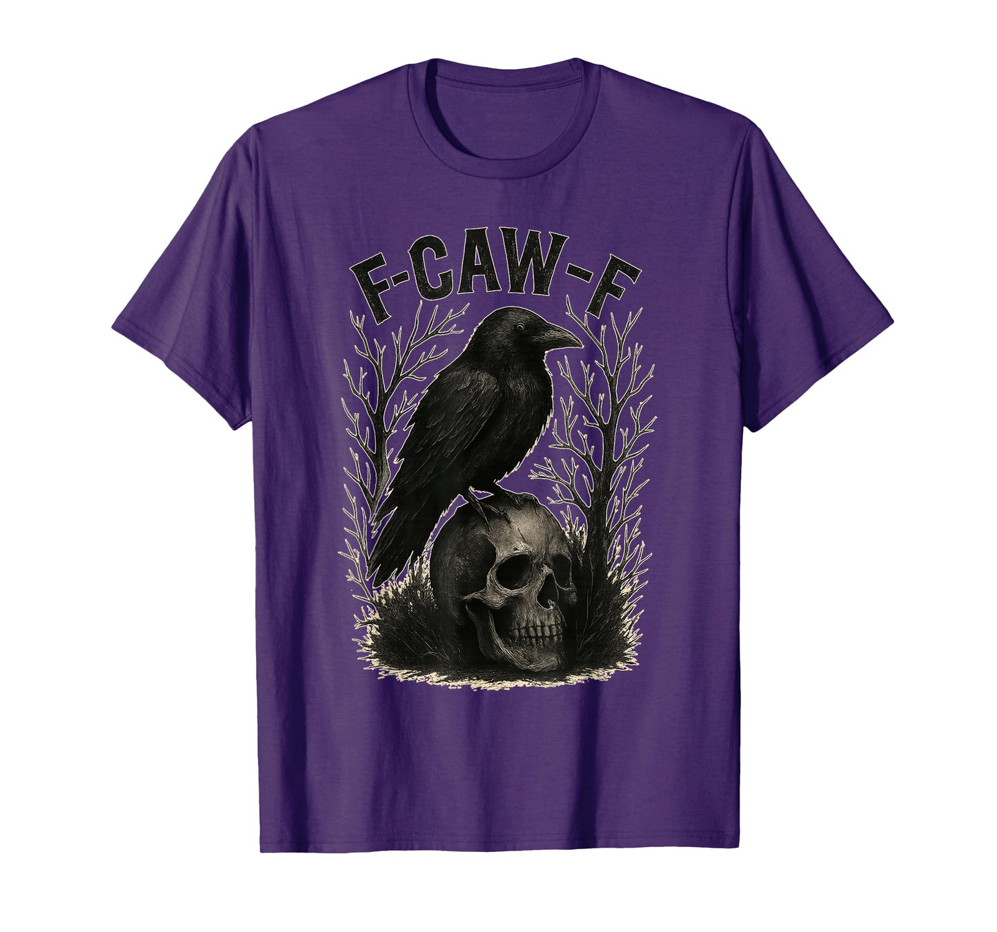 Funny Black Bird, F-Caw-F Crow T-Shirt