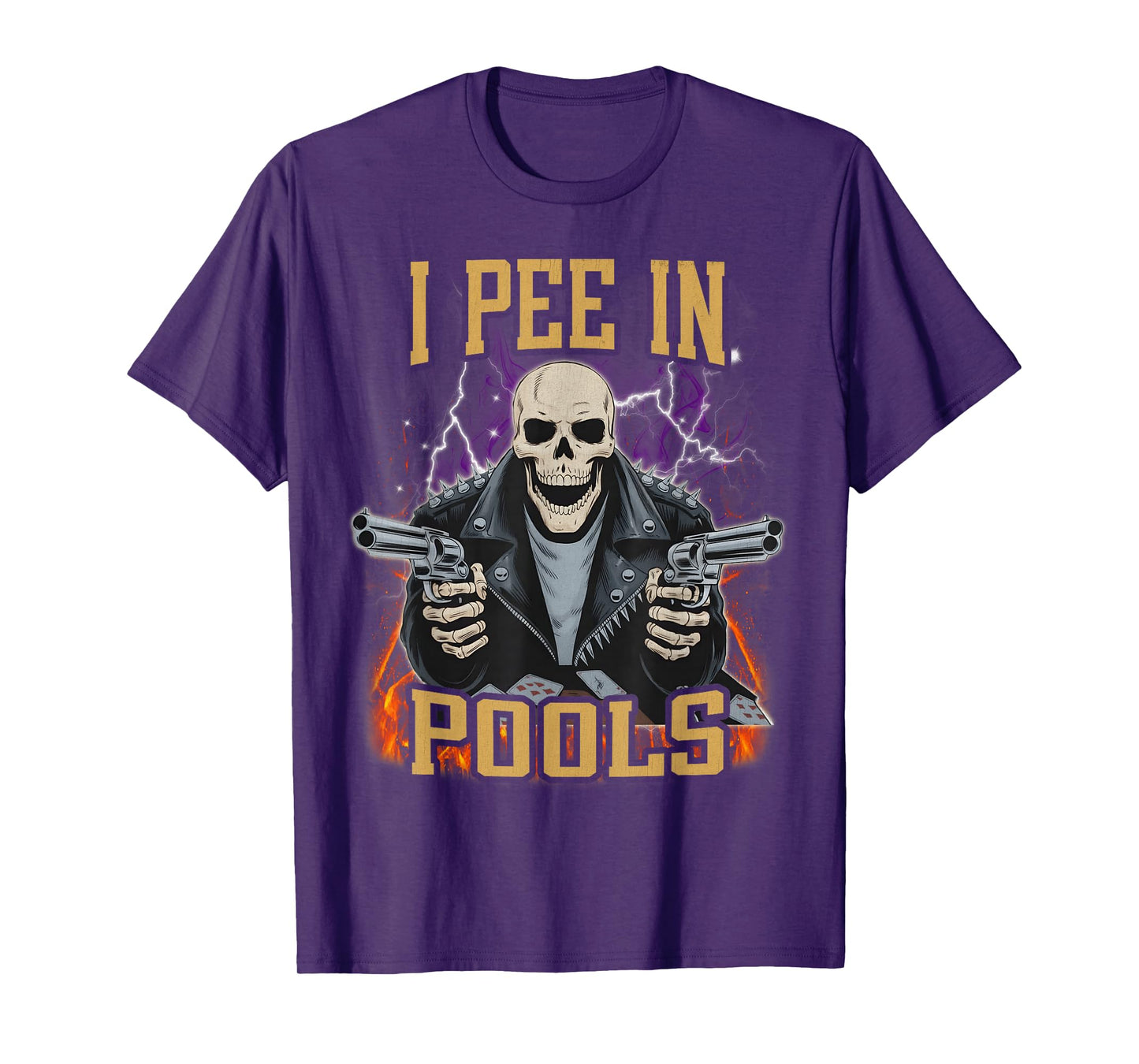 I Pee in Pools Funny Hard Dank Skeleton Meme Bootleg T-Shirt