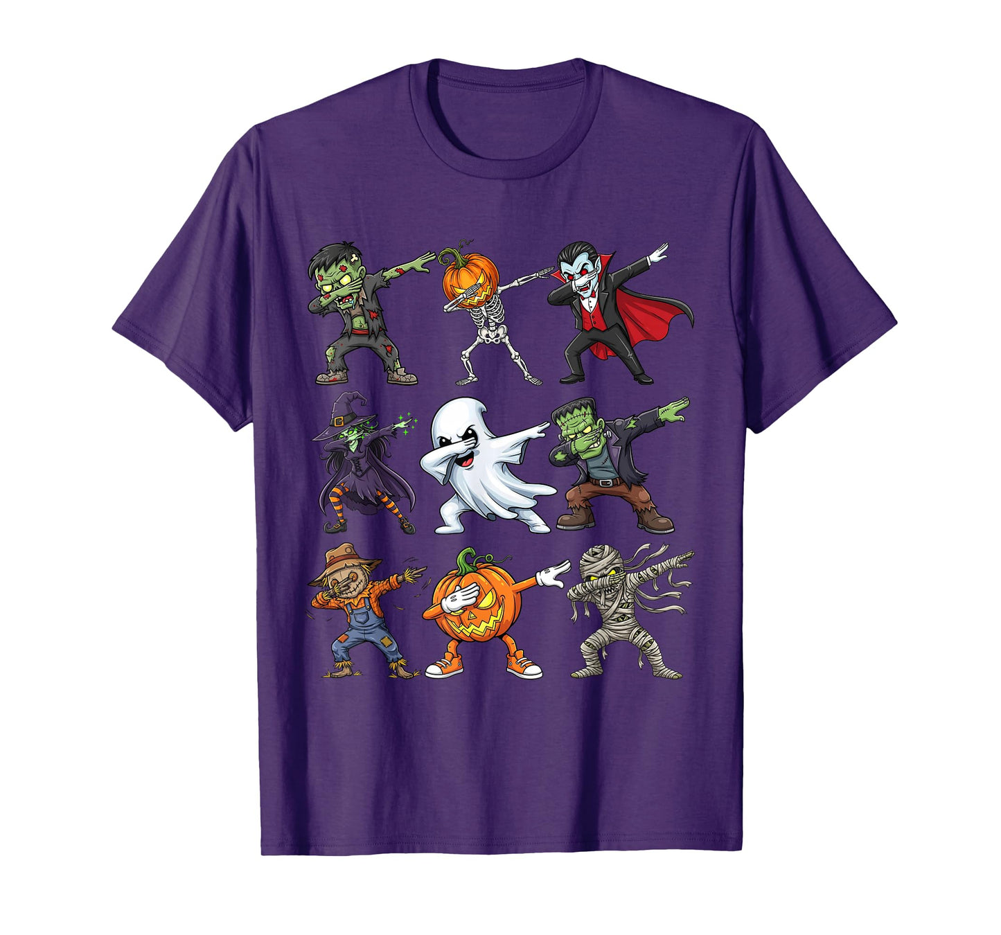 Dabbing Halloween Costume Skeleton Zombie Scary Pumpkin T-Shirt