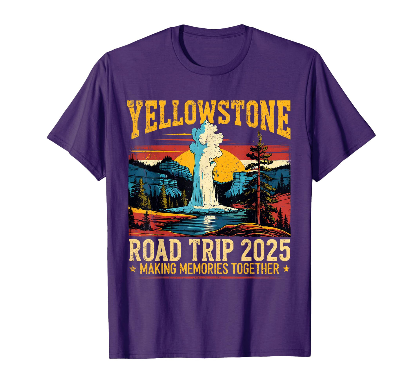 Yellowstone Road Trip 2025 Vintage Tee T-Shirt