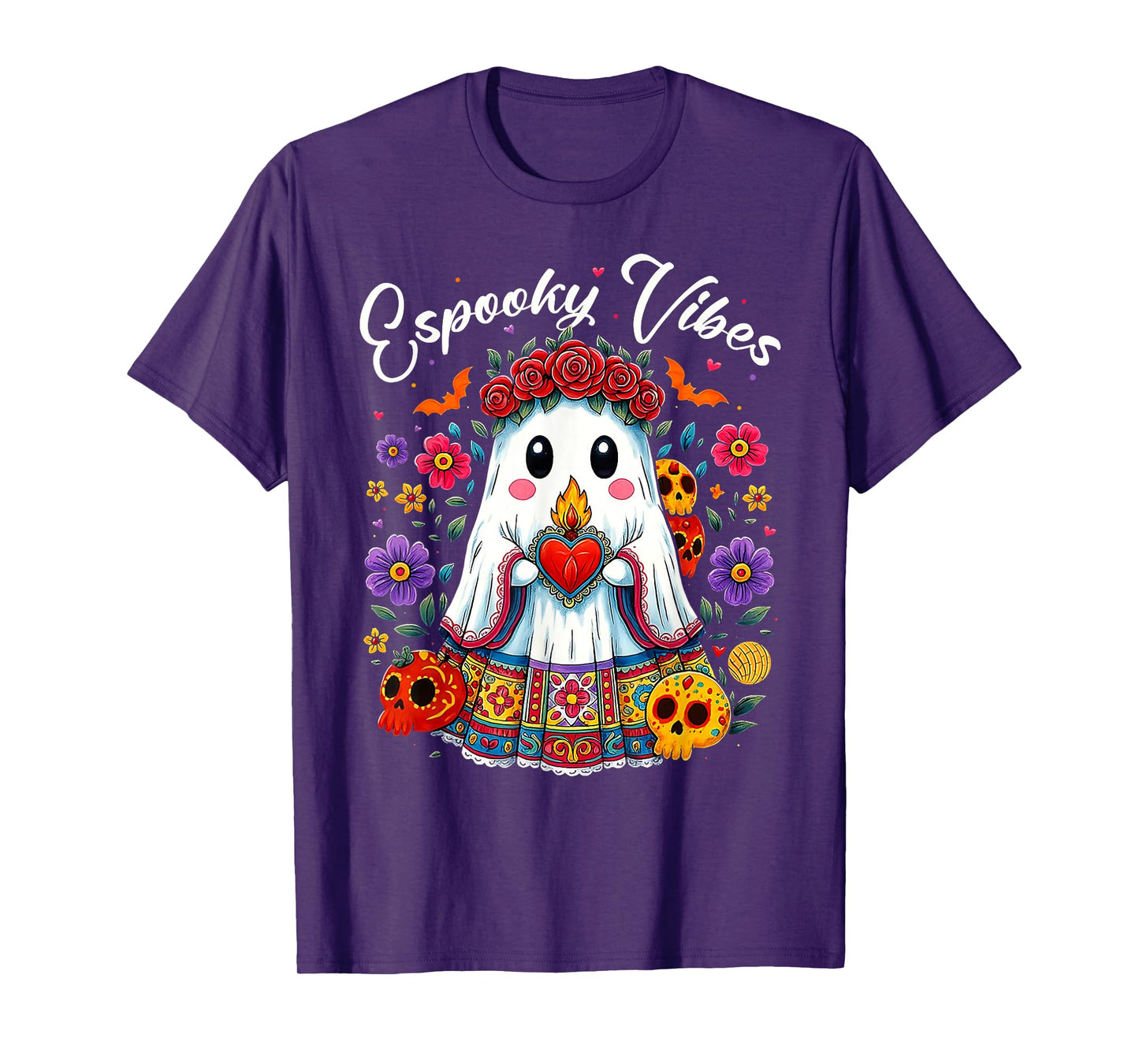 Espooky Vibes Maestra Halloween Spanish Mexican Teacher T-Shirt