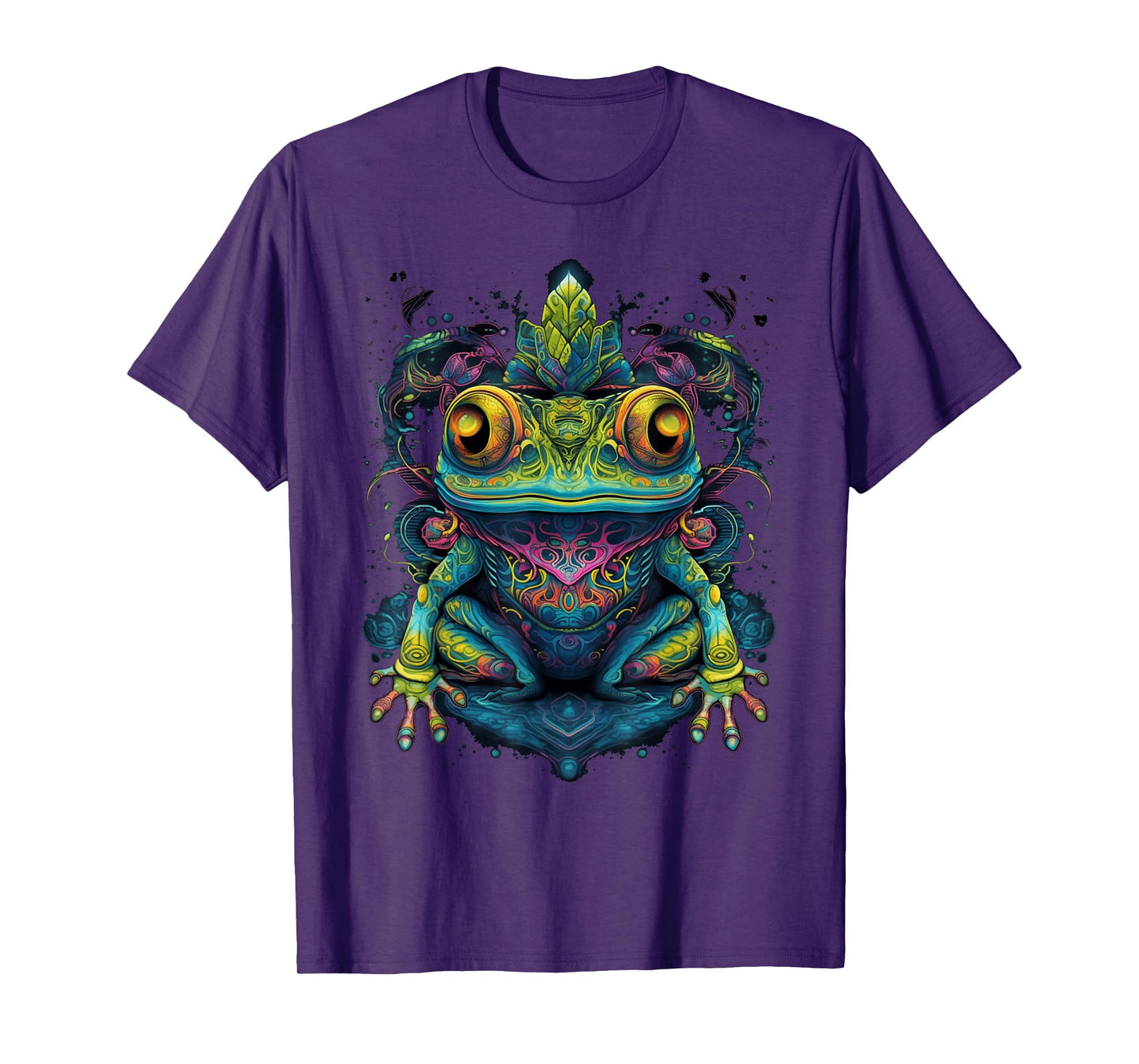 Colorful Frog | Psychedelic Art Trippy Hippie Men Women T-Shirt