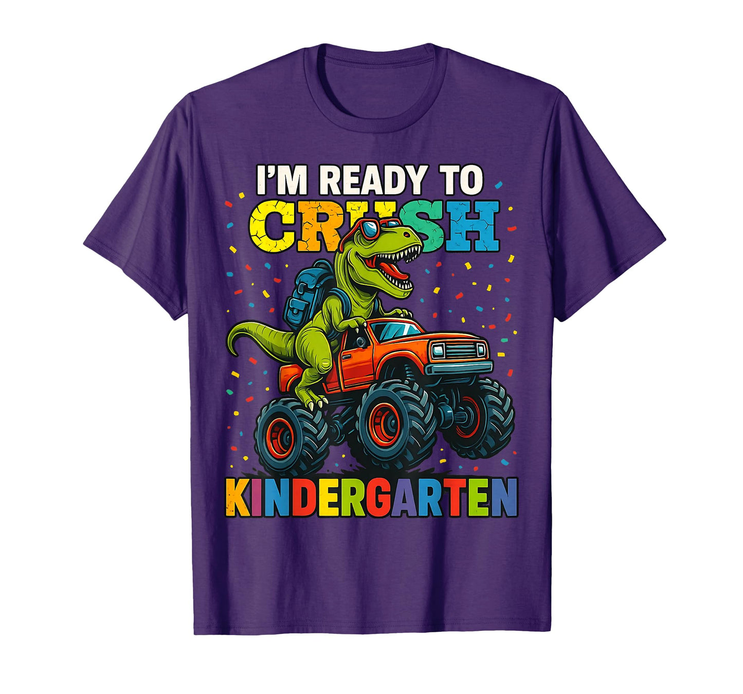 Back To School Boy Dinosaur I'm Ready To Crush Kindergarten T-Shirt