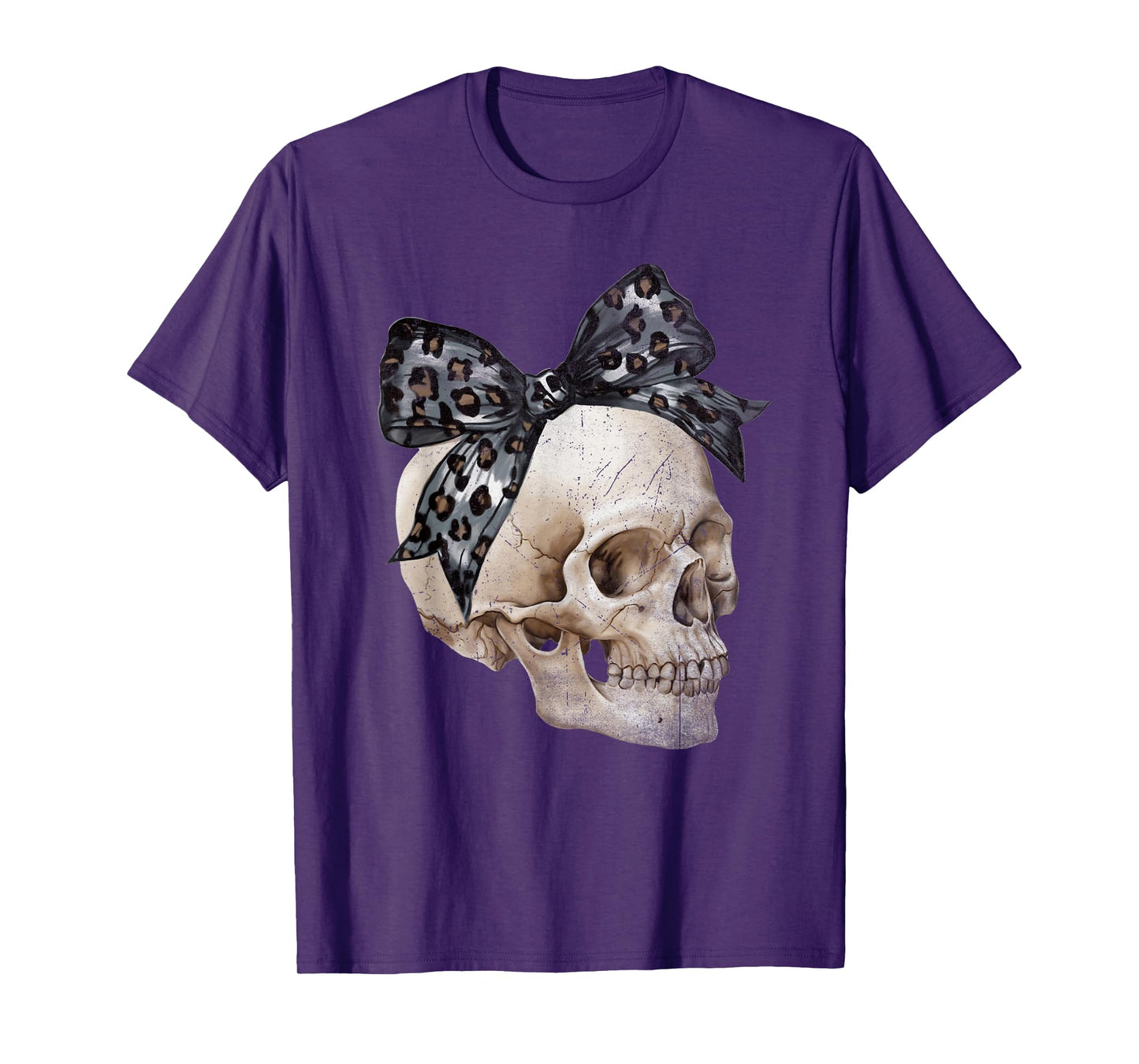 Skull Coquette Bow Halloween Spooky Season Womens Girls Kids T-Shirt