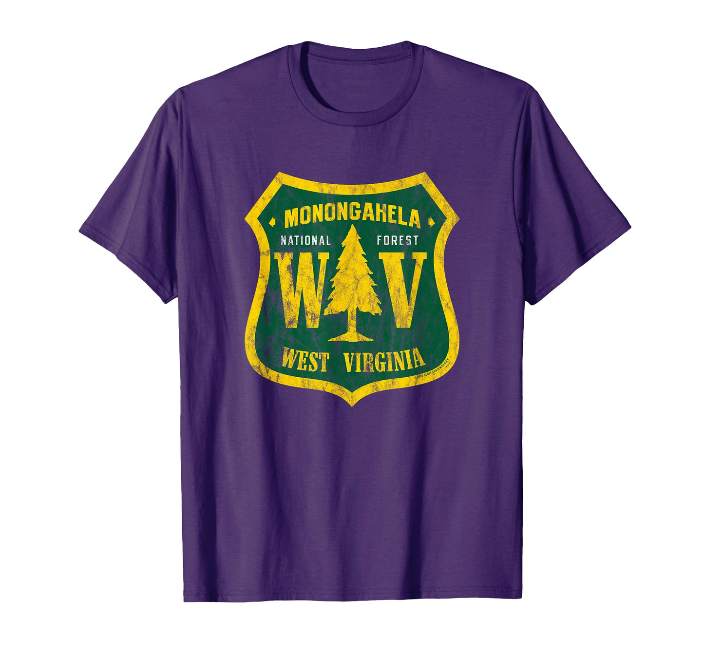 Monongahela National Forest West Virginia Shield Retro Look T-Shirt