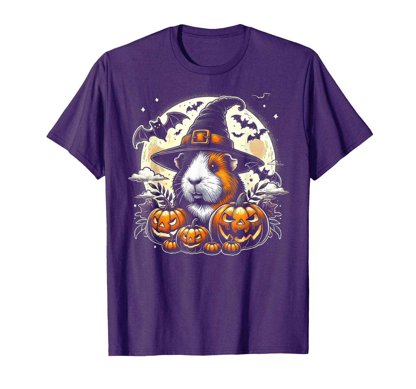 Guinea Pig Halloween Witch Art T-Shirt