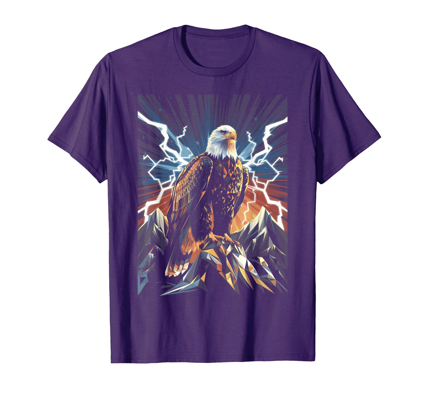 Bald eagle Bird Nature Usa Lightning T-Shirt